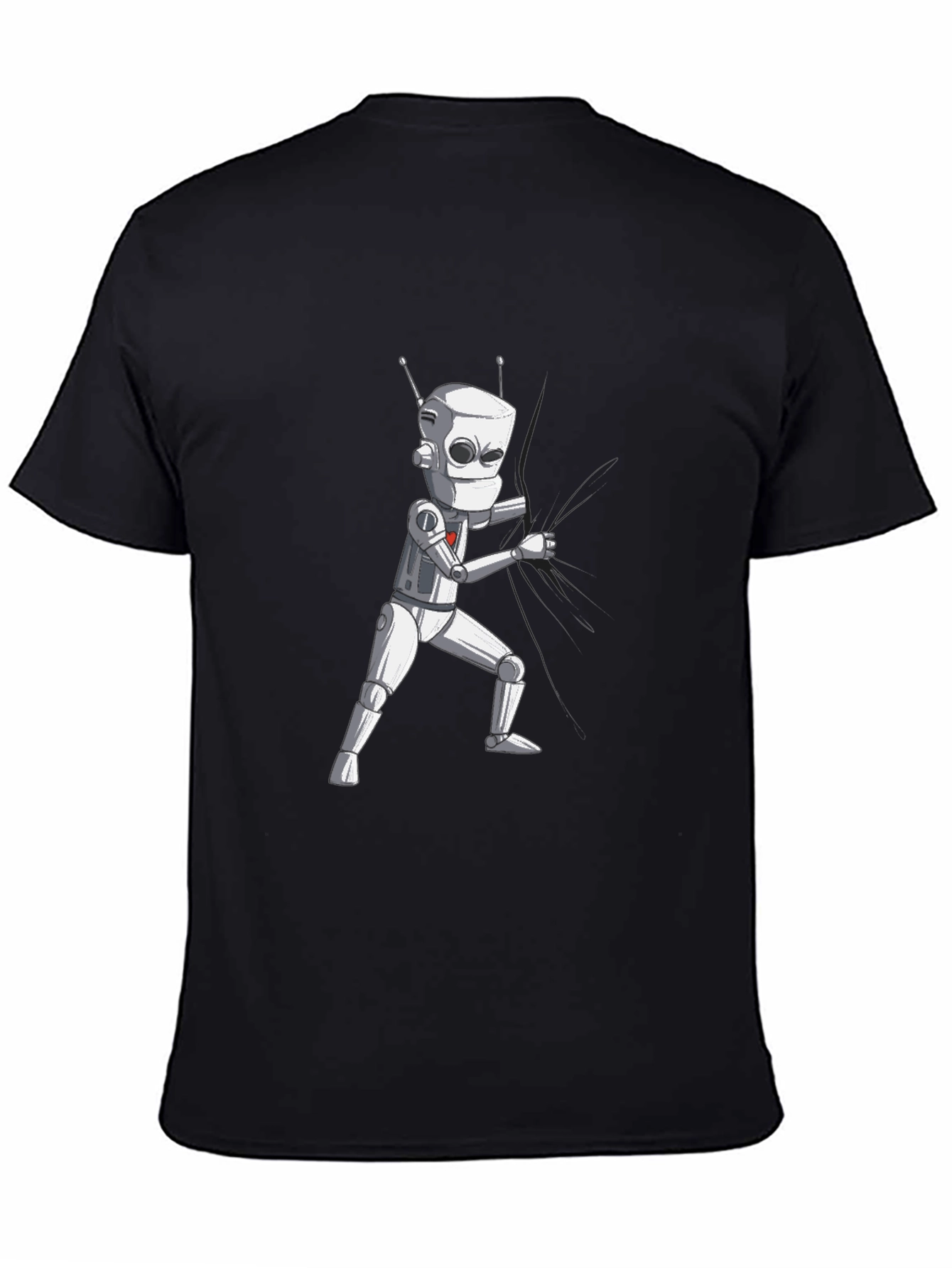 Robot Graphic Black T-Shirt
