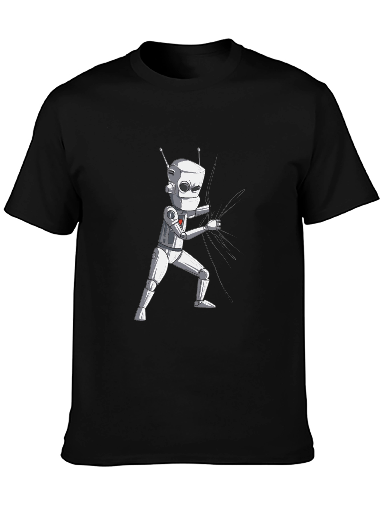 Robot Graphic Black T-Shirt