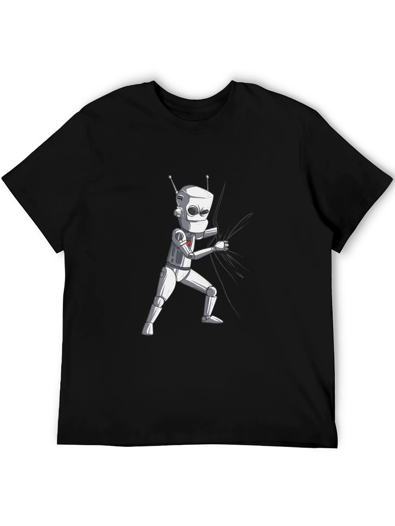 Robot Graphic Black T-Shirt
