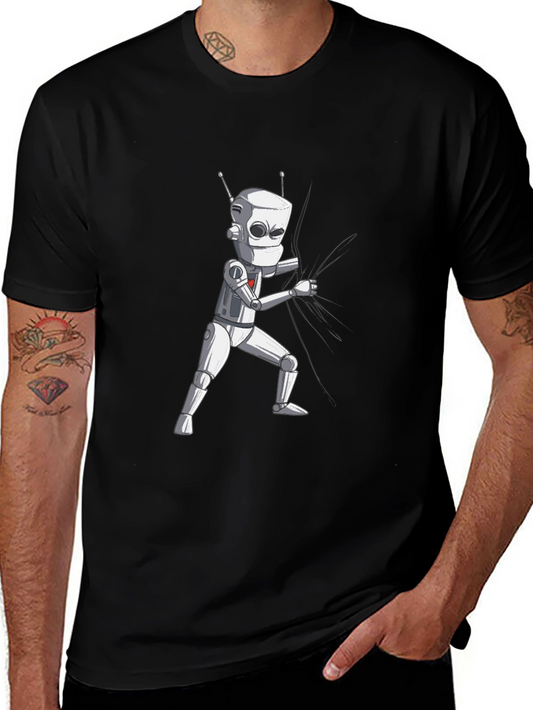 Robot Graphic Black T-Shirt