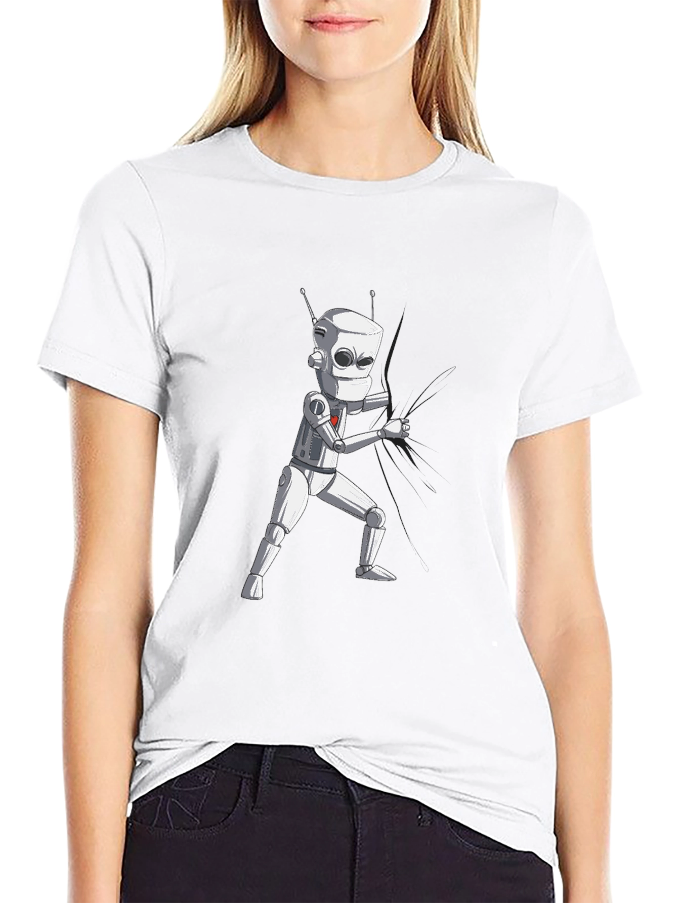 Robot Graphic Black T-Shirt