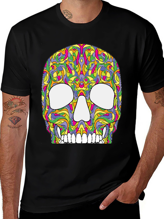 Colorful Sugar Skull Graphic Tee