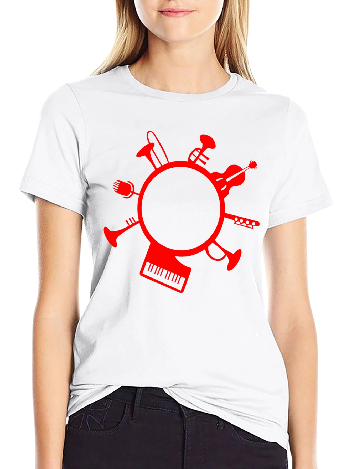Musical Instrument Circle Graphic T-Shirt
