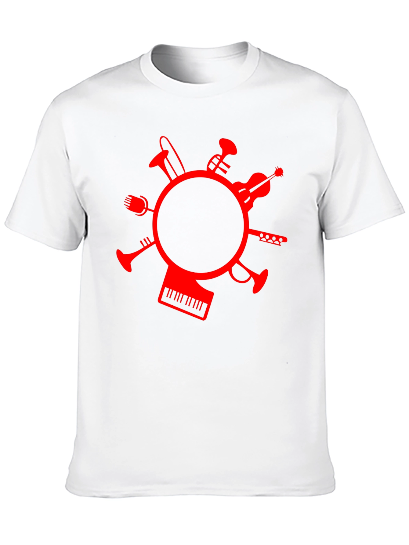 Musical Instrument Circle Graphic T-Shirt