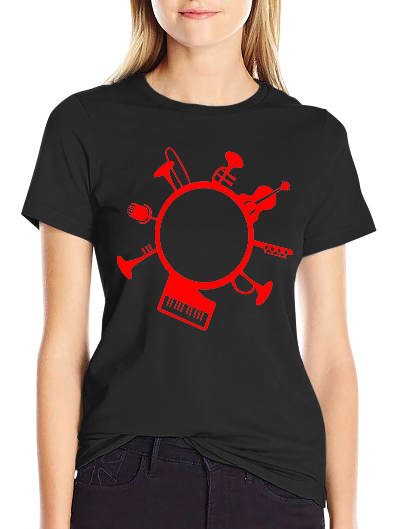 Musical Instrument Circle Graphic T-Shirt