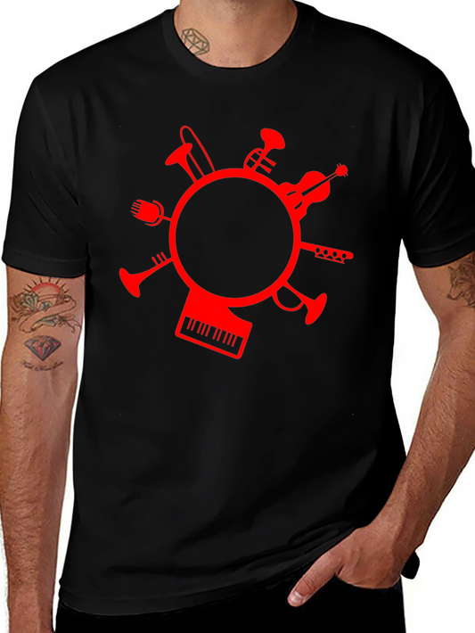 Musical Instrument Circle Graphic T-Shirt