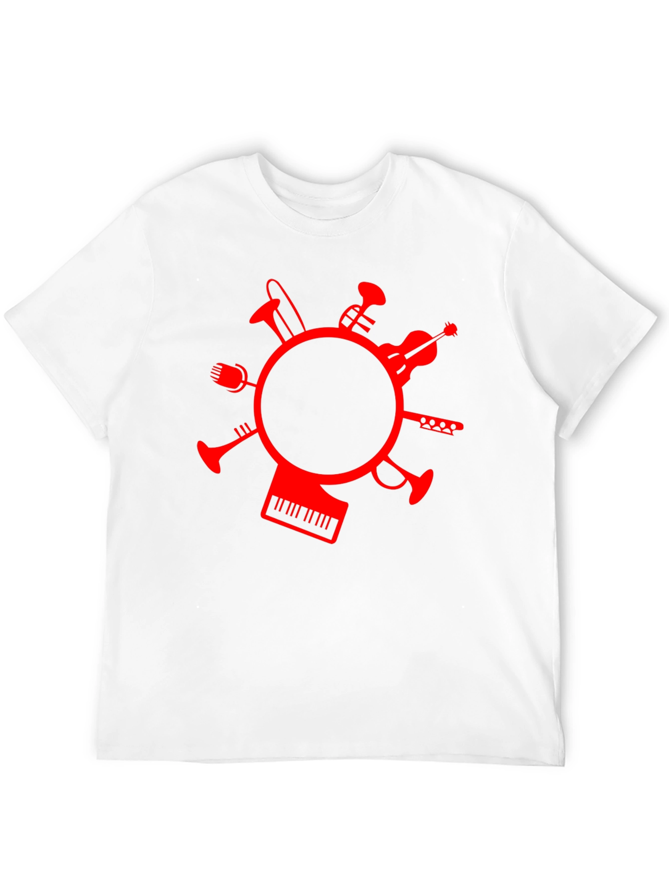 Musical Instrument Circle Graphic T-Shirt