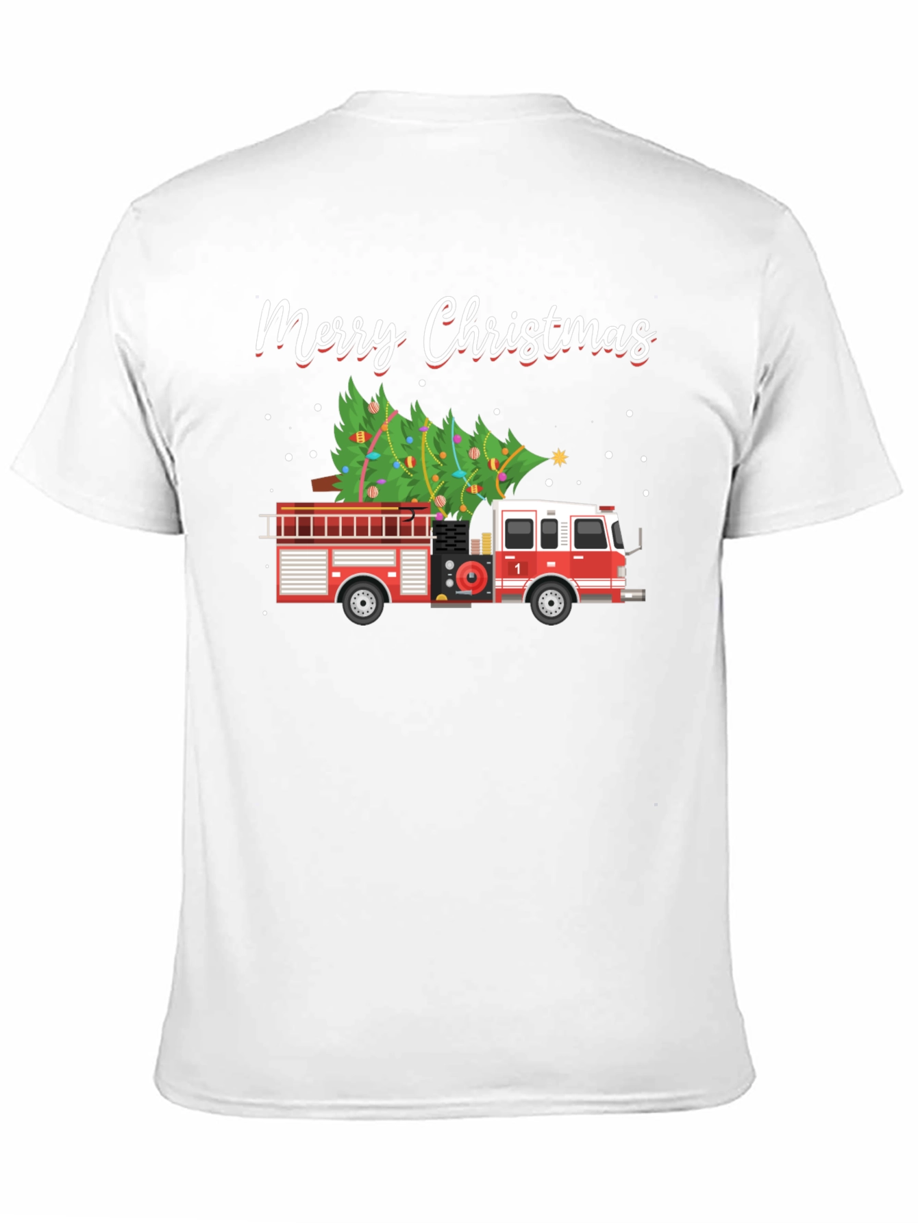 Merry Christmas Fire Truck T-Shirt
