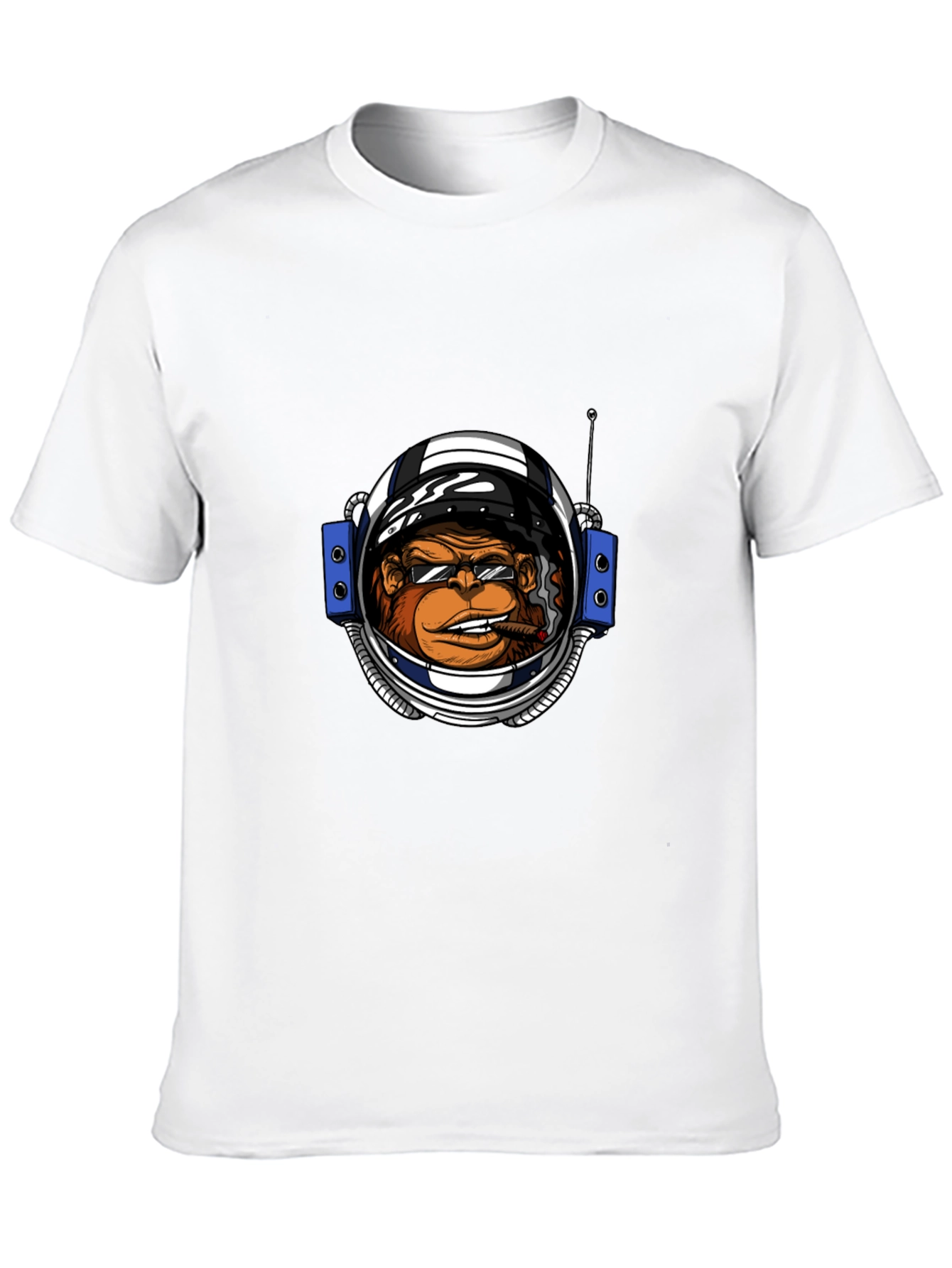 Monkey Astronaut Graphic Tee - Premium Black T-Shirt