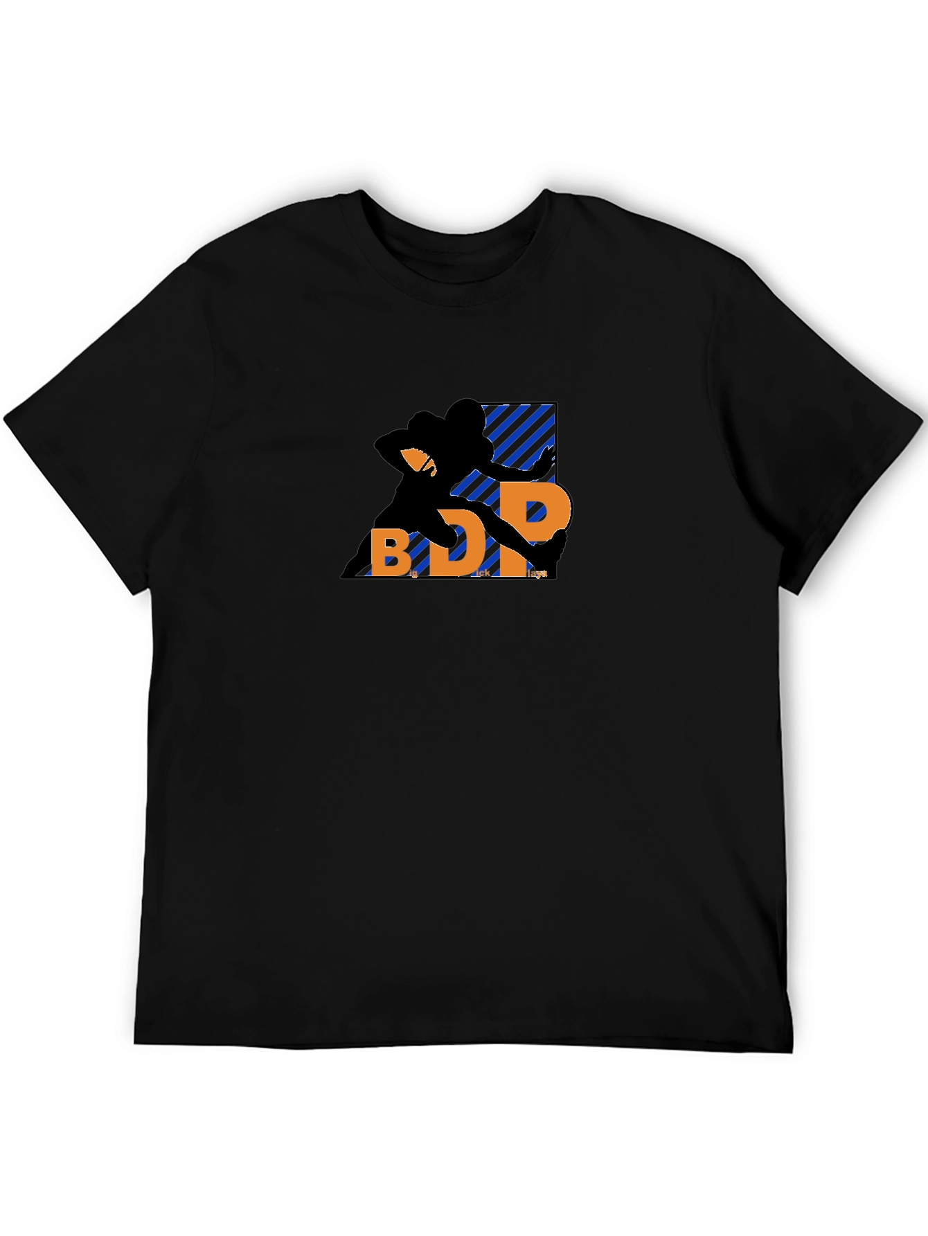 Football Player Graphic T-Shirt - Black
