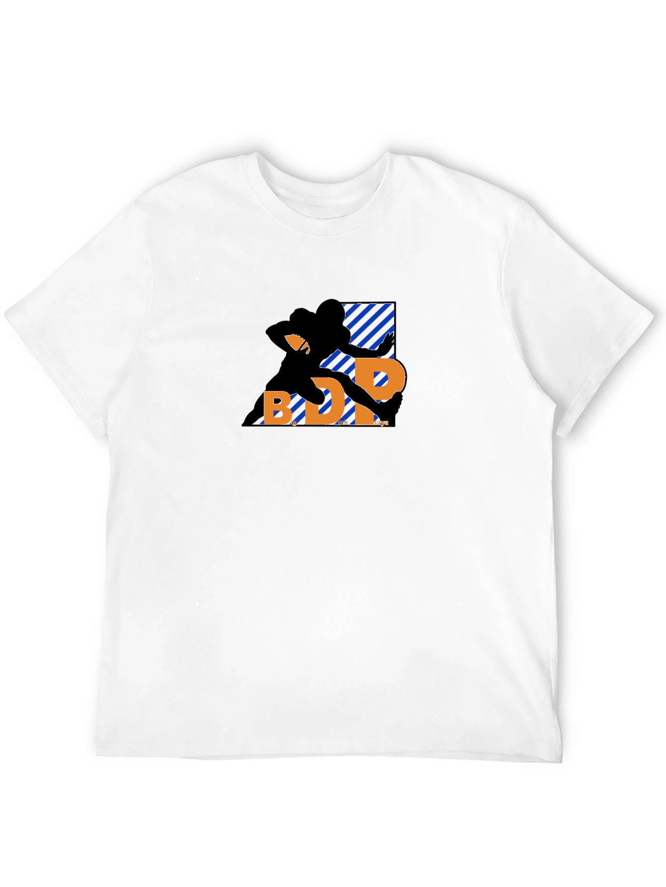 Football Player Graphic T-Shirt - Black