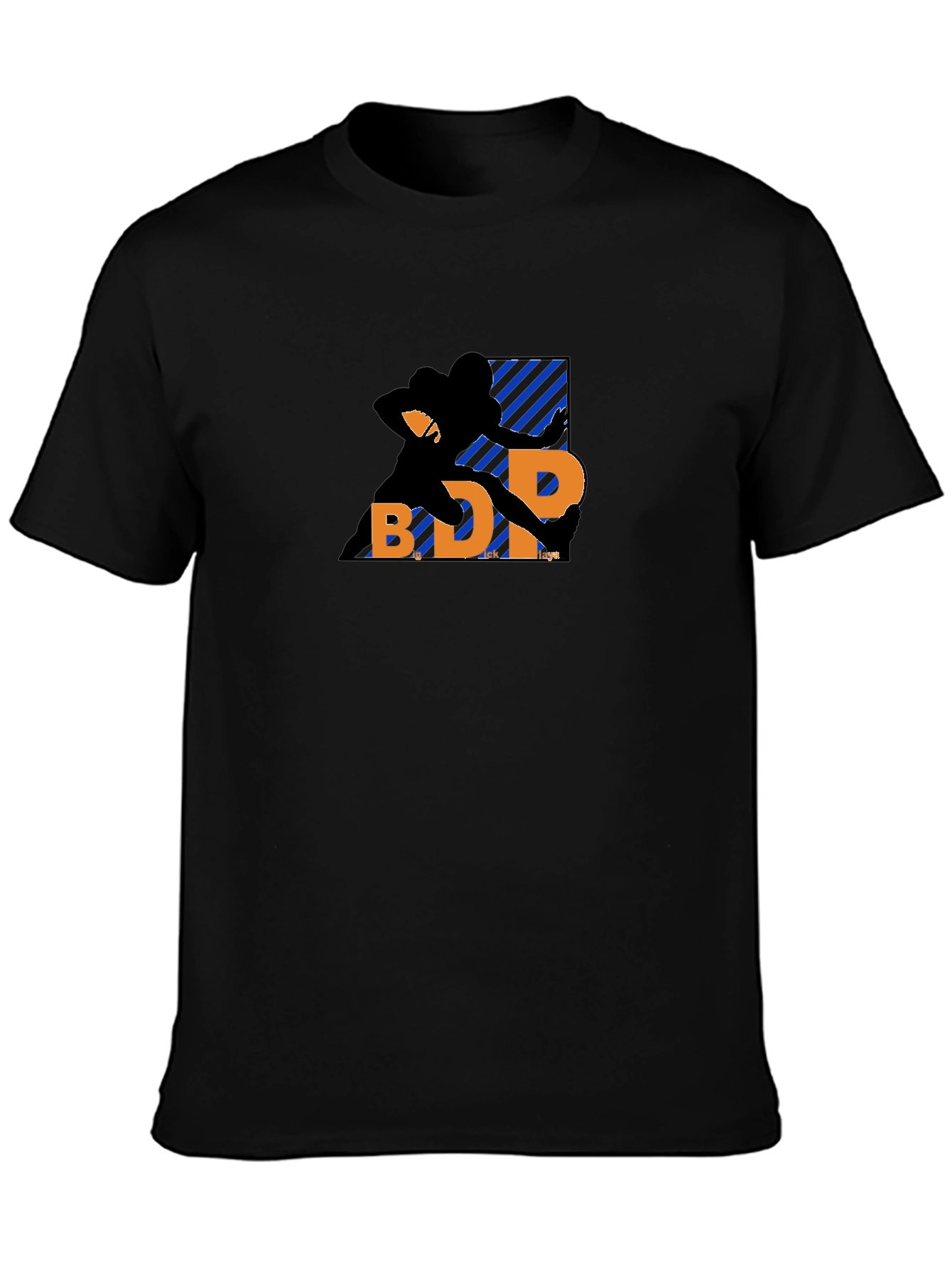 Football Player Graphic T-Shirt - Black