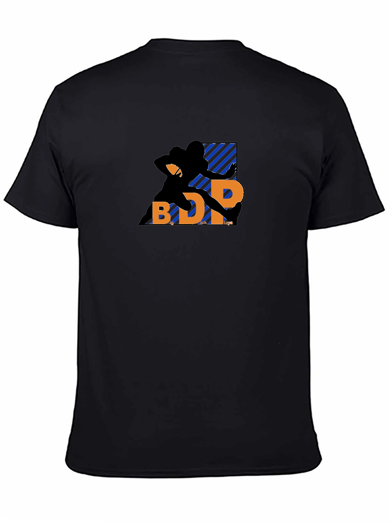 Football Player Graphic T-Shirt - Black