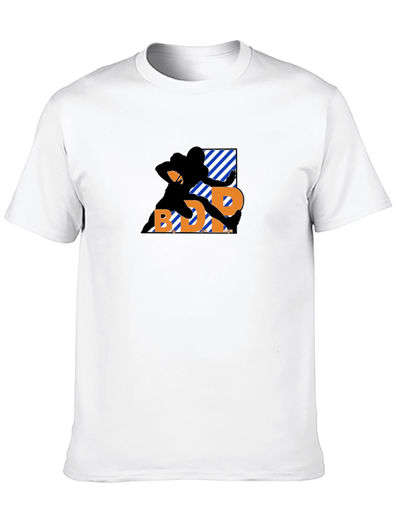 Football Player Graphic T-Shirt - Black