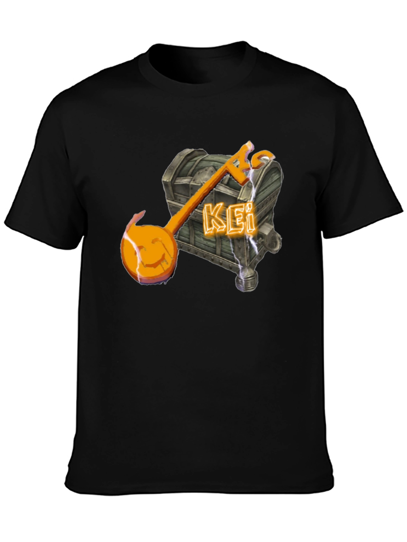 Unique Kei Chest & Key T-Shirt - Black
