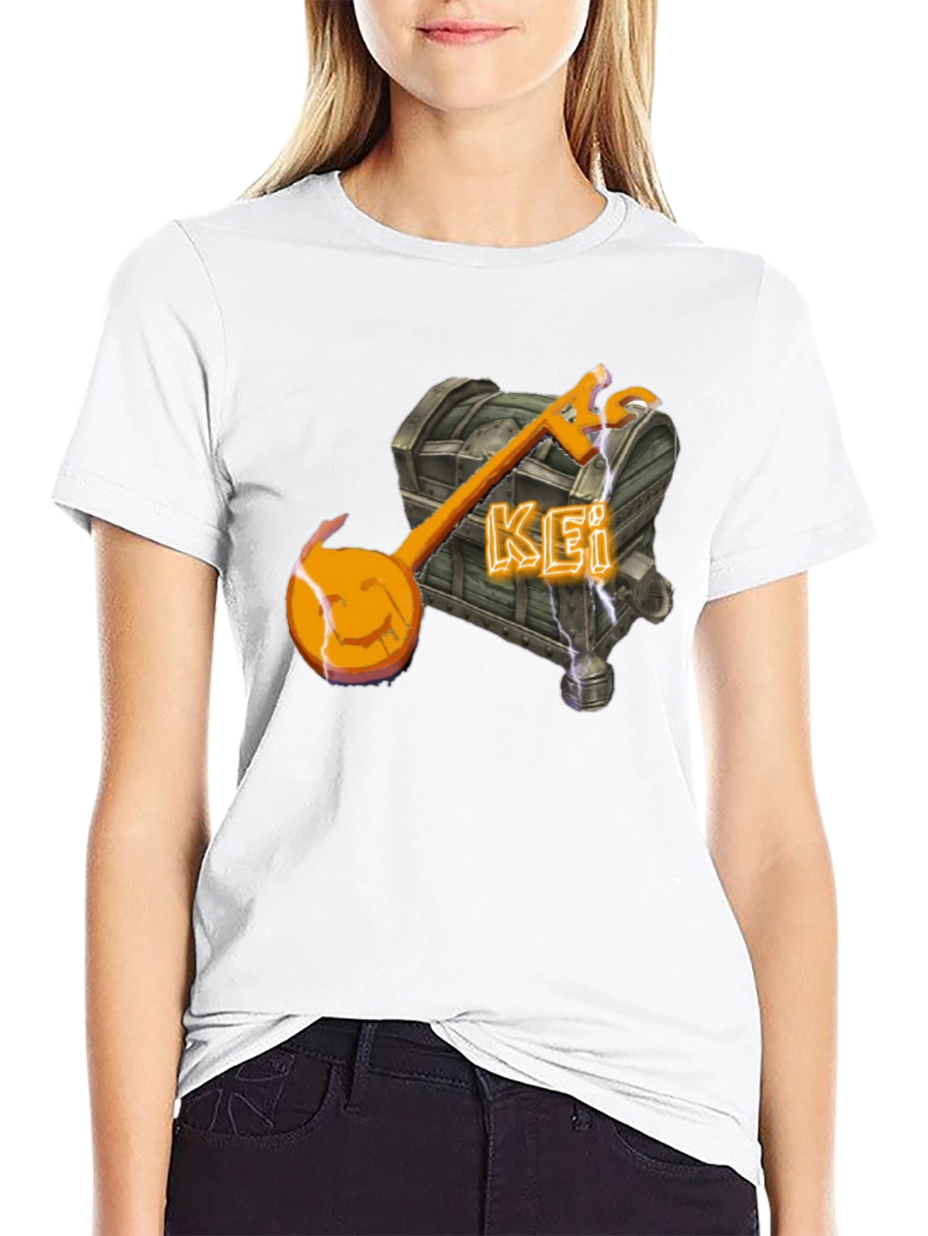 Unique Kei Chest & Key T-Shirt - Black