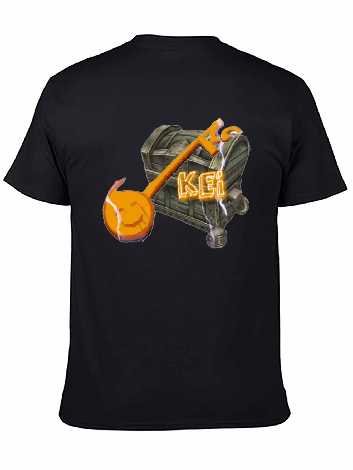 Unique Kei Chest & Key T-Shirt - Black