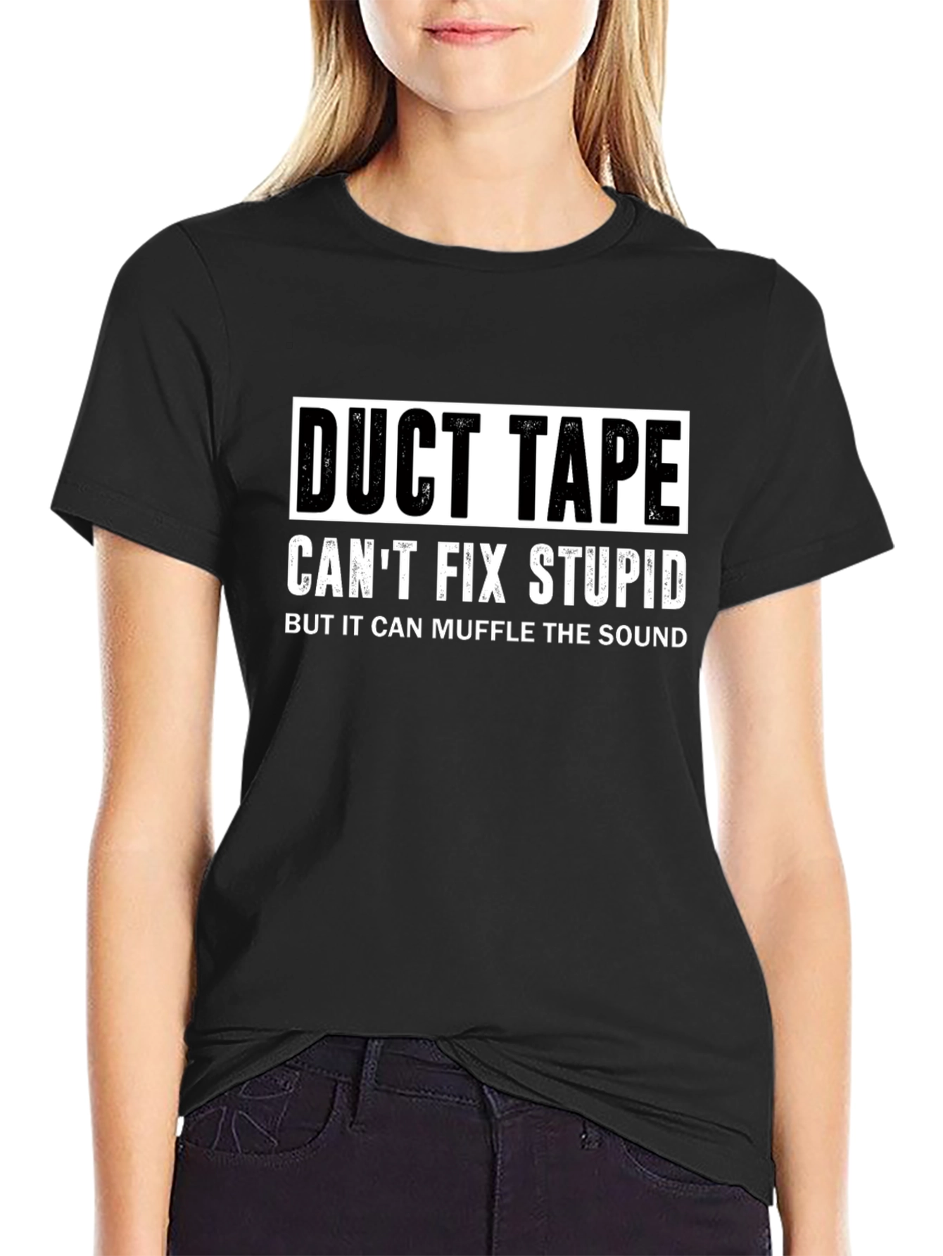 Duct Tape Fix Stupid Funny Graphic T-Shirt