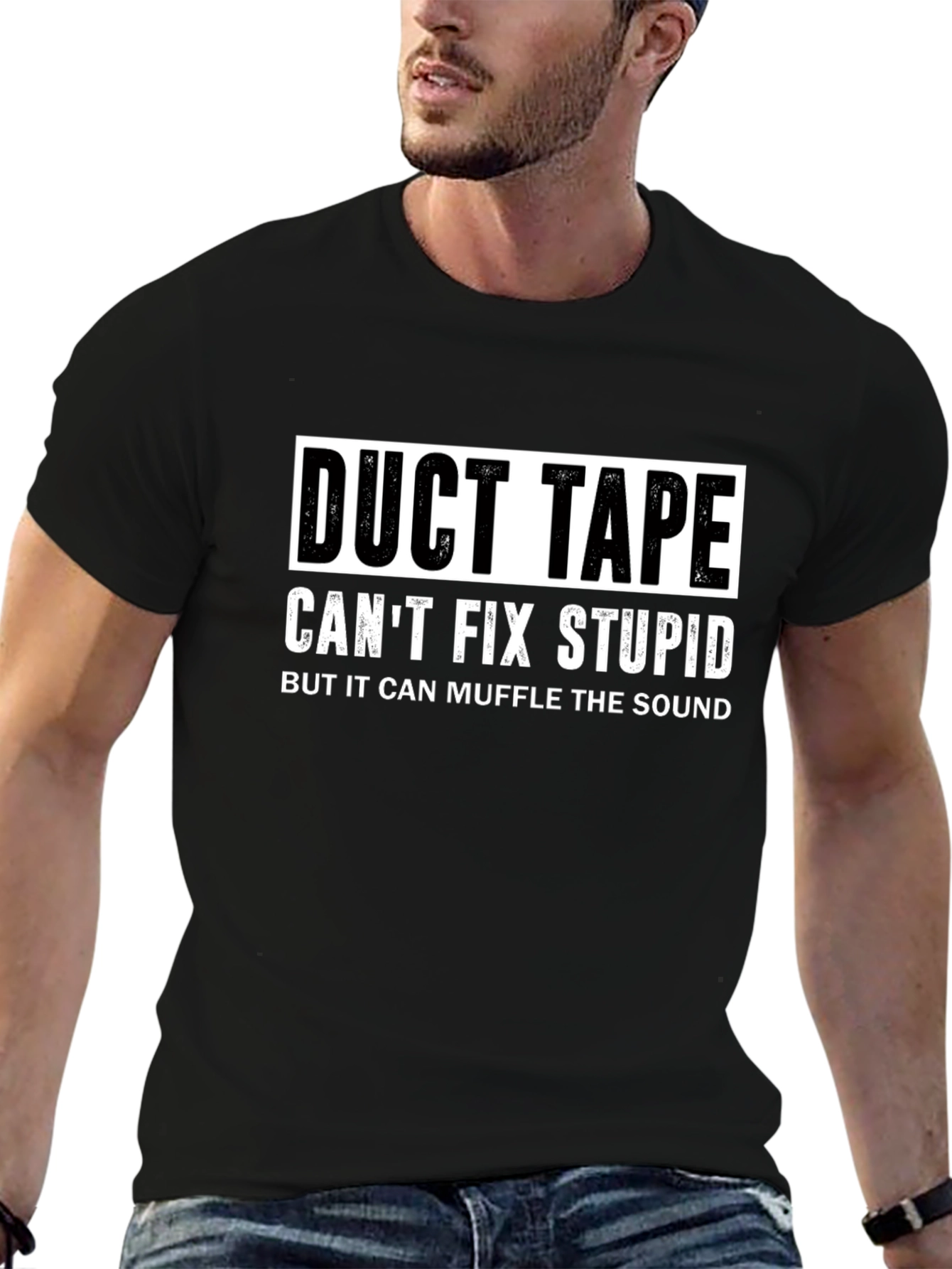 Duct Tape Fix Stupid Funny Graphic T-Shirt