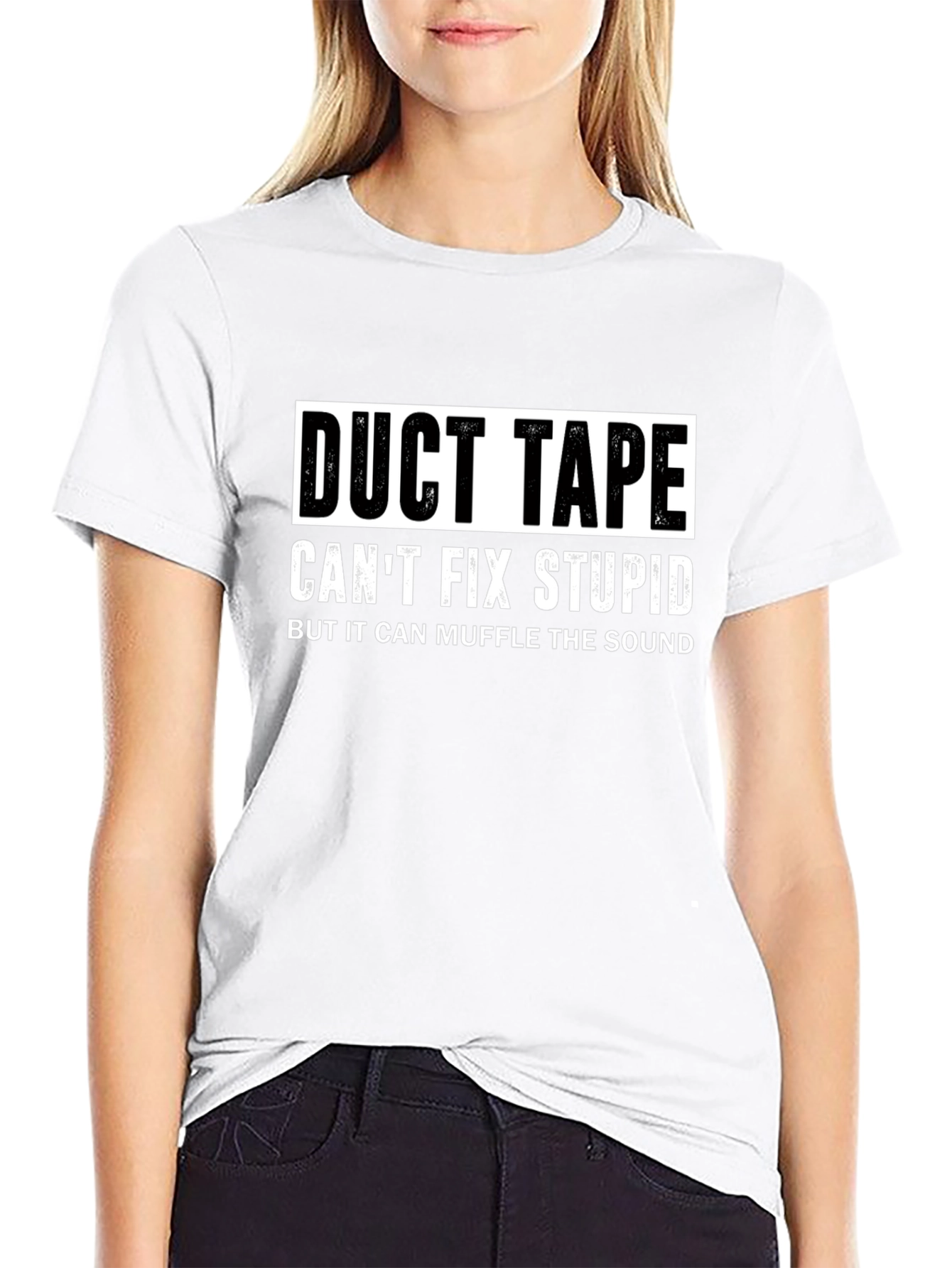 Duct Tape Fix Stupid Funny Graphic T-Shirt