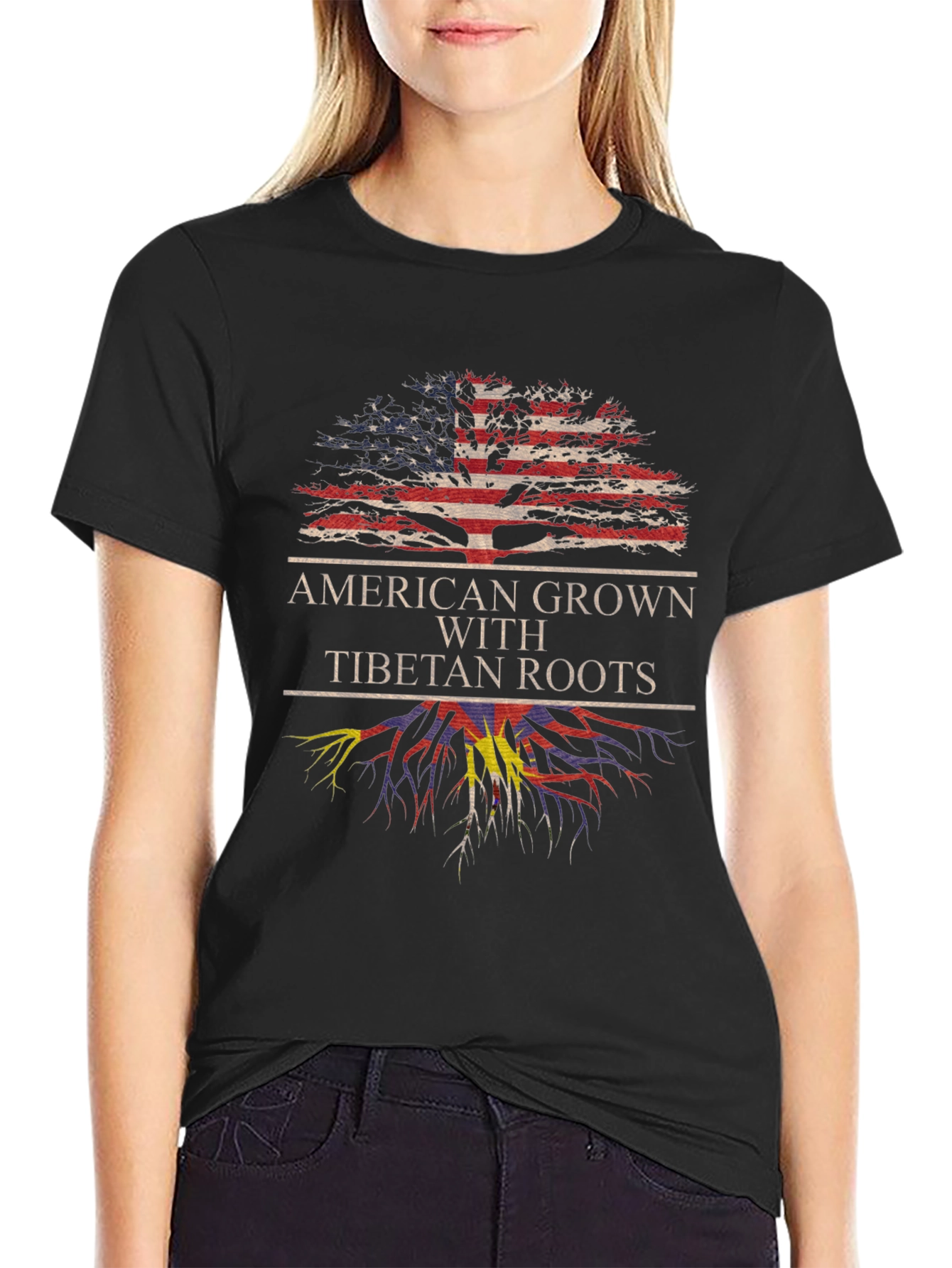 American Grown With Tibetan Roots T-Shirt