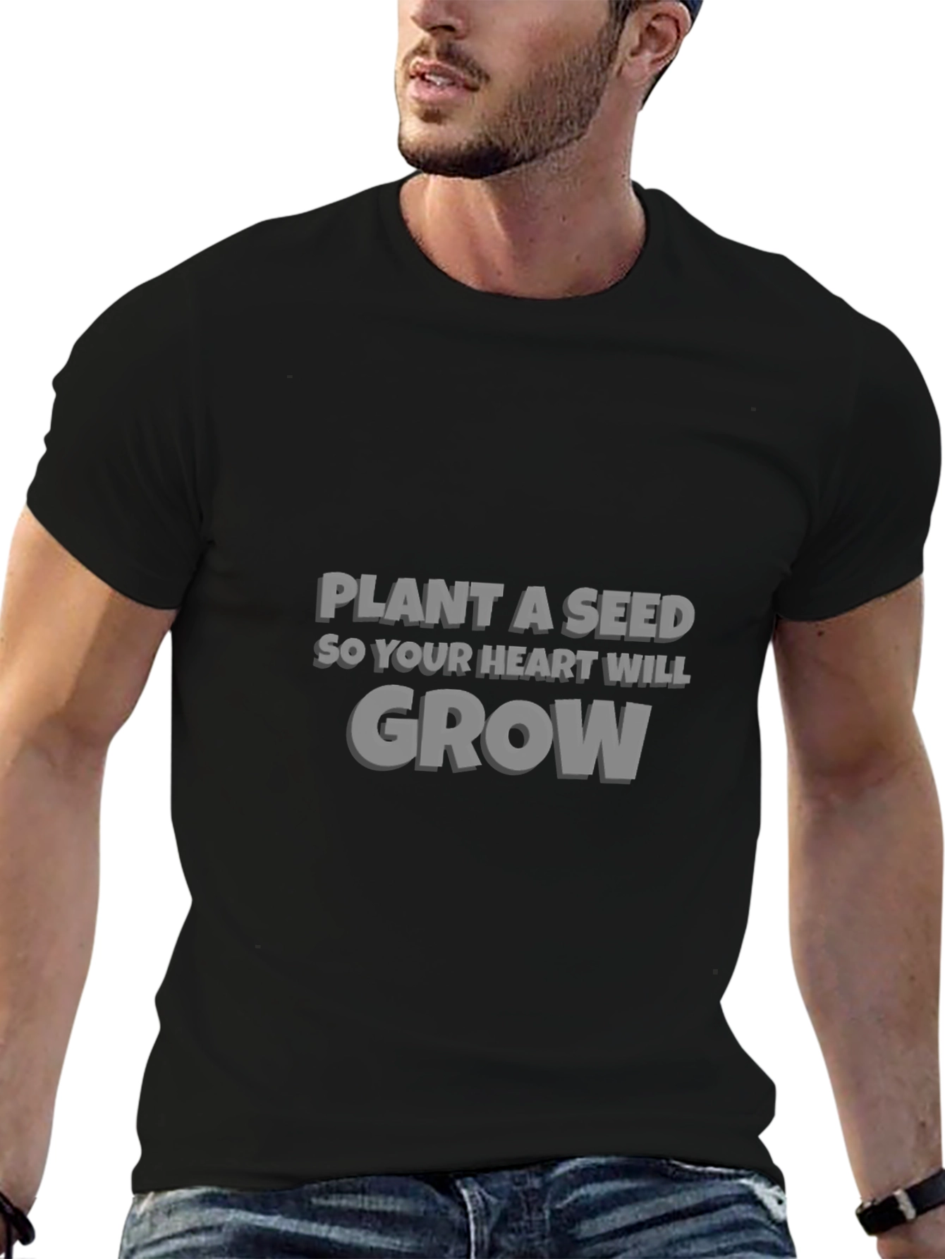 Plant a Seed Graphic Tee - Inspirational Black T-Shirt