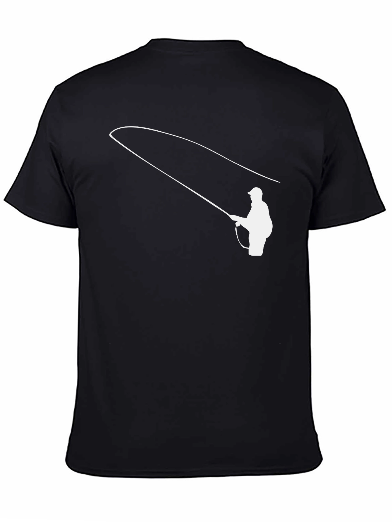 Fly Fishing T-Shirt - Angler Silhouette Design
