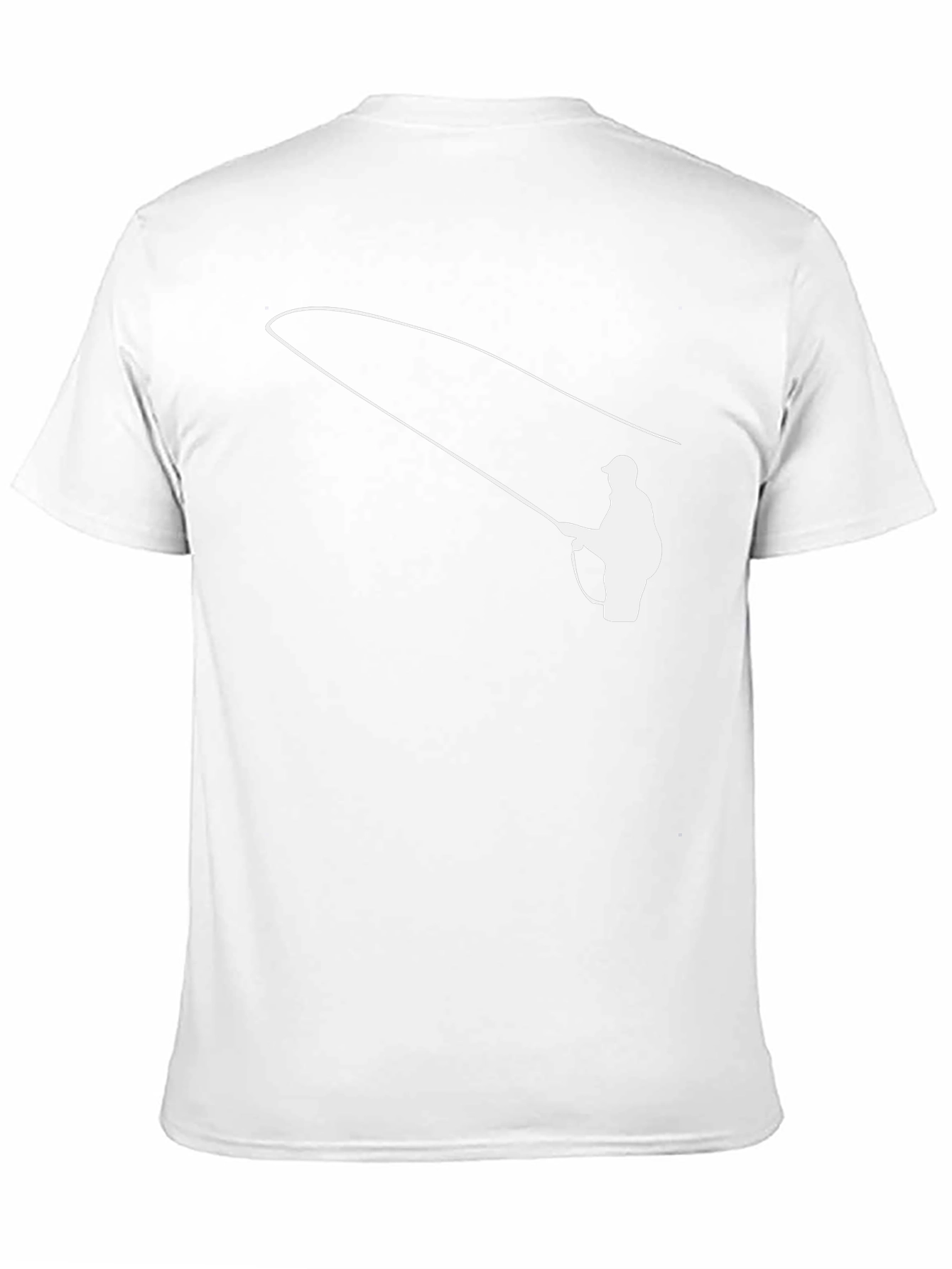 Fly Fishing T-Shirt - Angler Silhouette Design