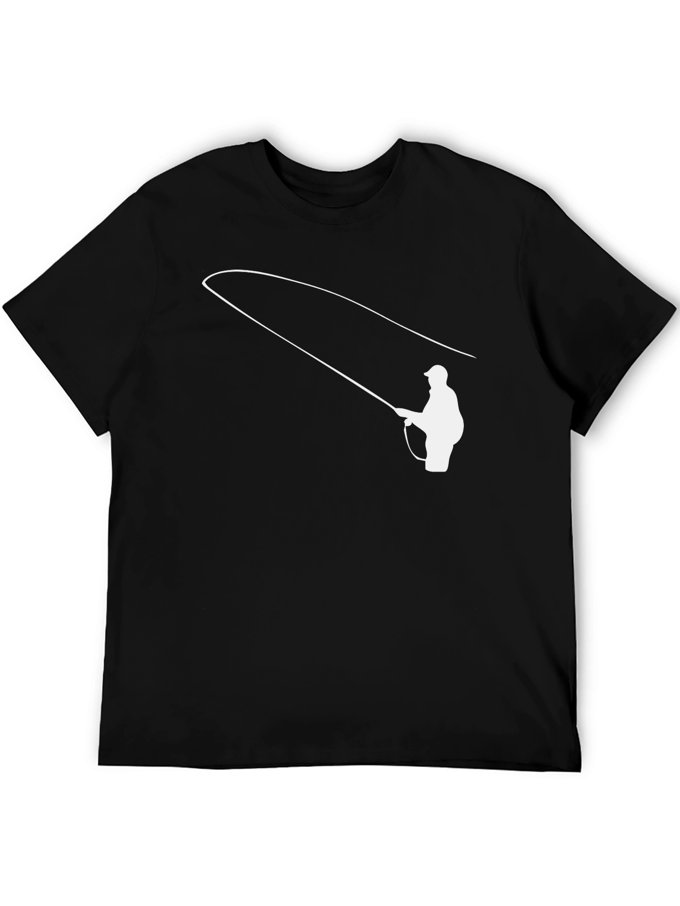 Fly Fishing T-Shirt - Angler Silhouette Design