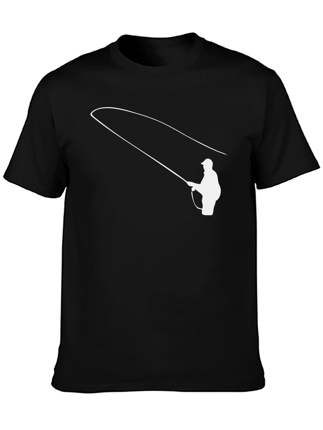 Fly Fishing T-Shirt - Angler Silhouette Design