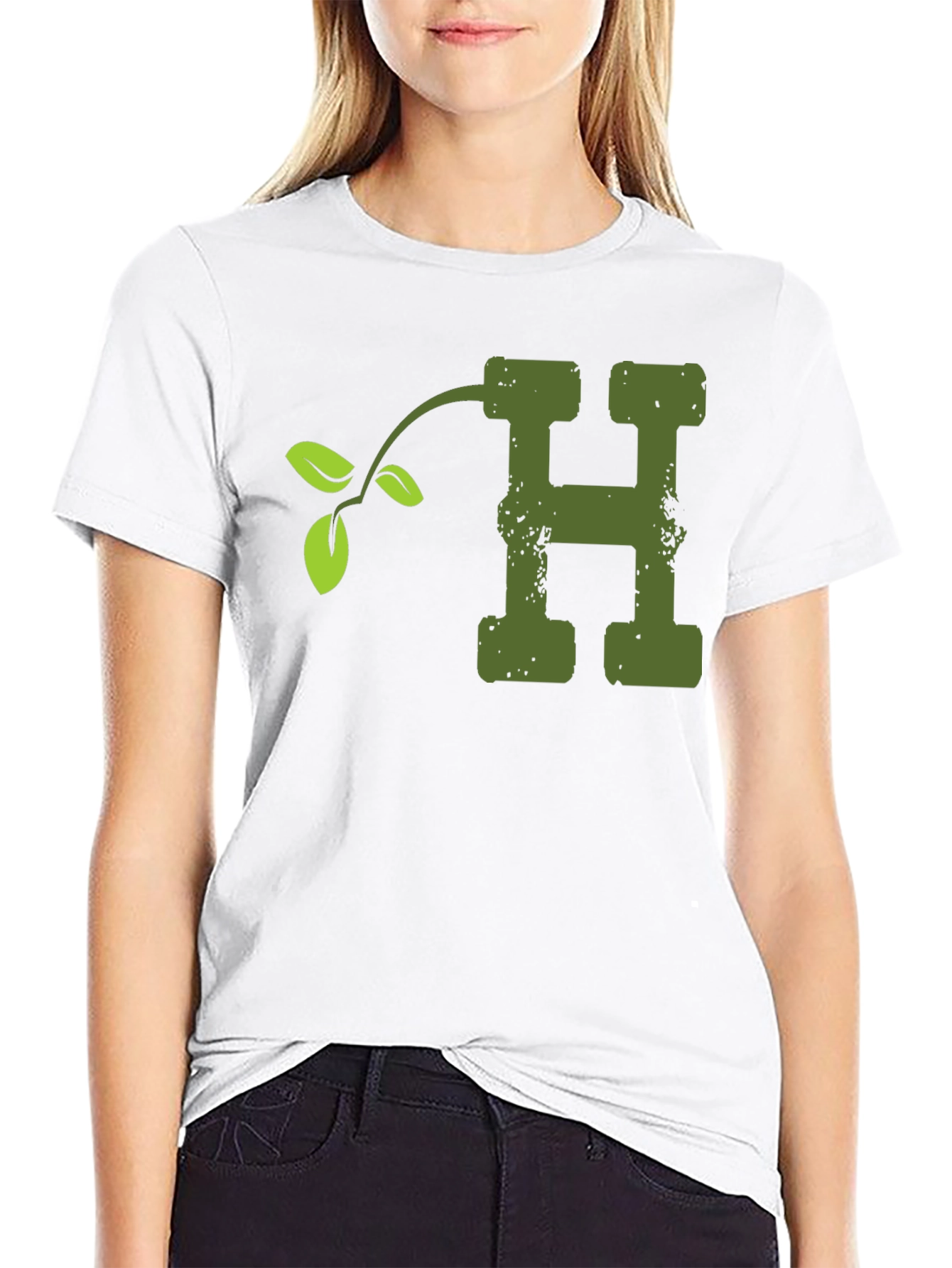 Nature Letter H T-Shirt - Soft Cotton Blend