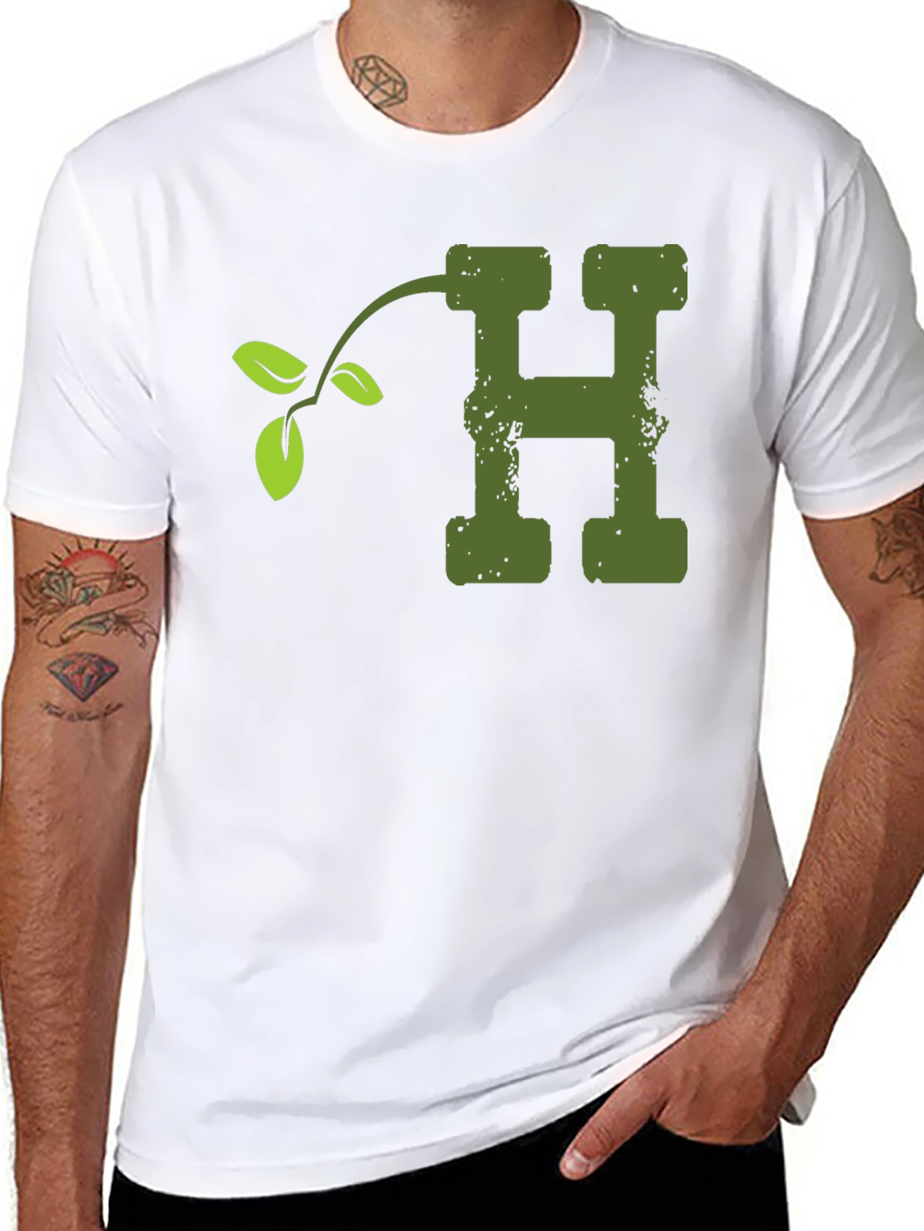 Nature Letter H T-Shirt - Soft Cotton Blend
