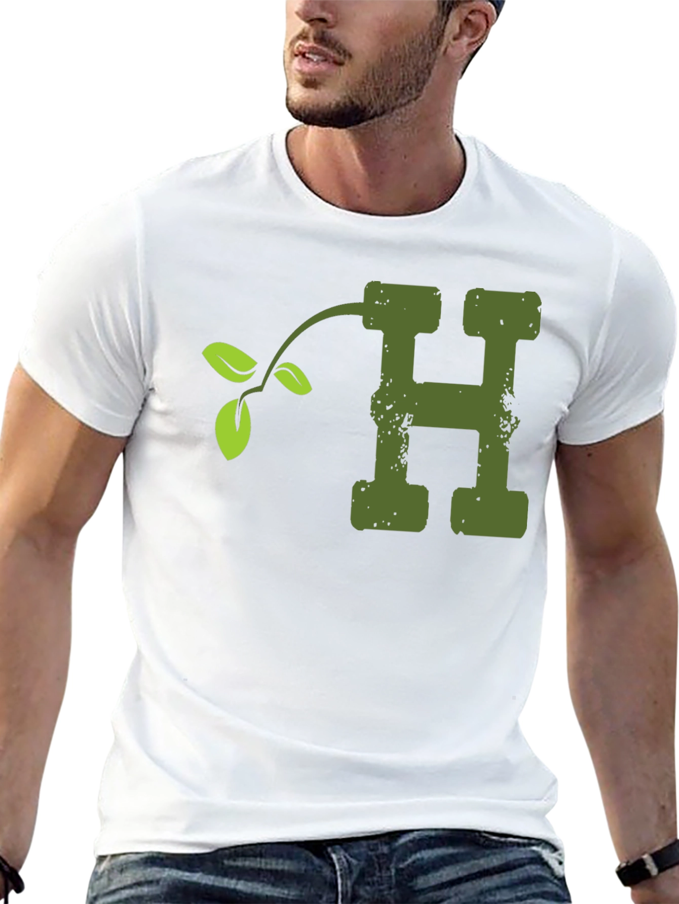 Nature Letter H T-Shirt - Soft Cotton Blend
