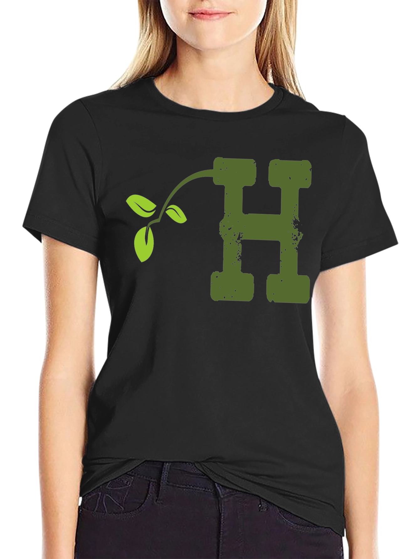 Nature Letter H T-Shirt - Soft Cotton Blend