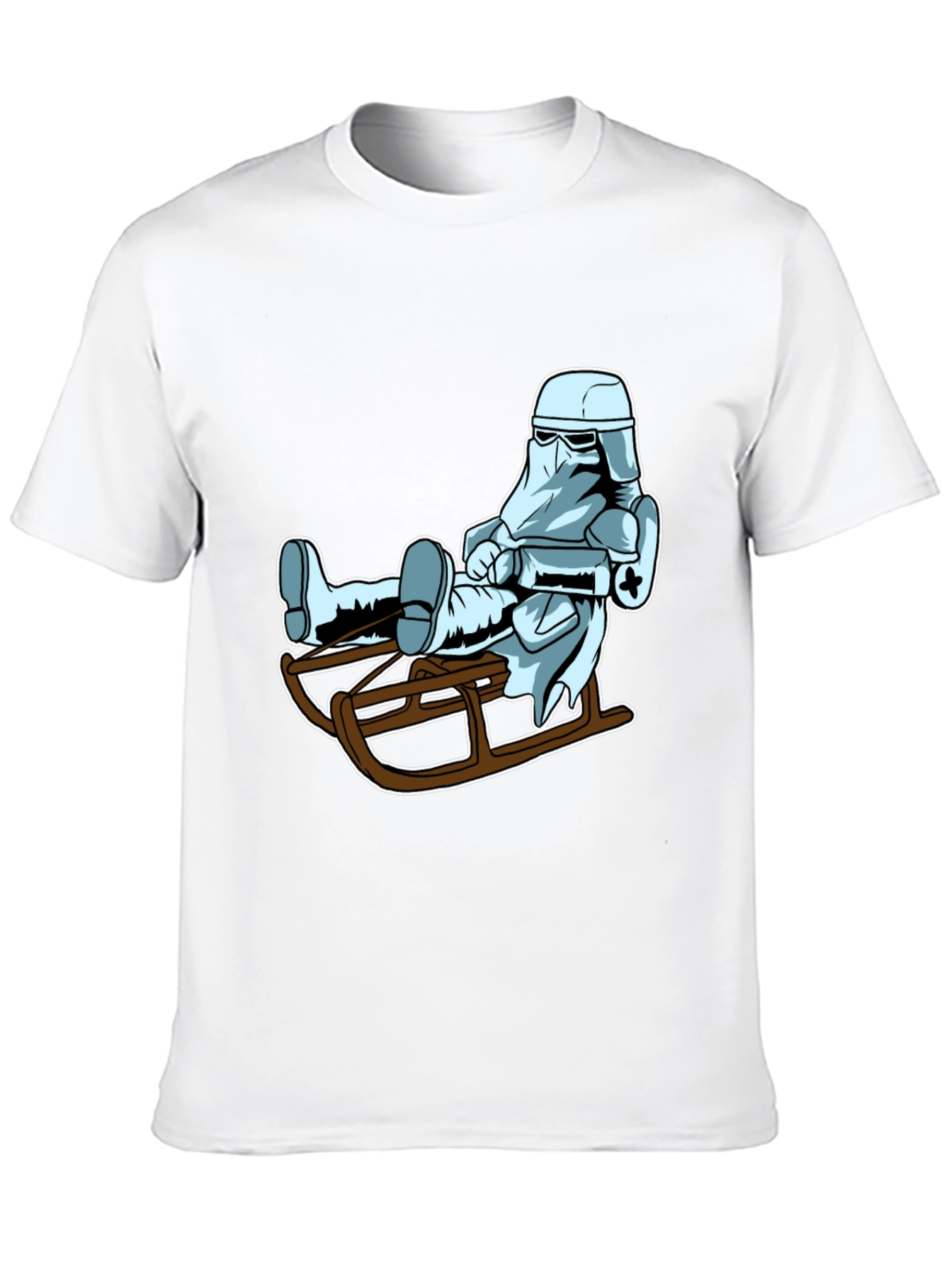 Cool Stormtrooper Sledding Graphic Tee