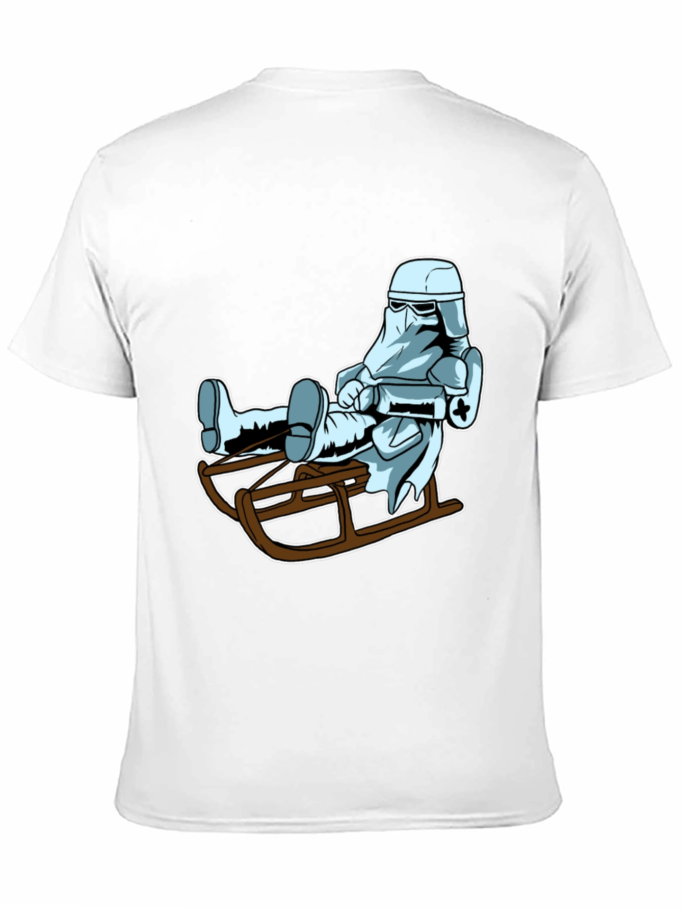 Cool Stormtrooper Sledding Graphic Tee