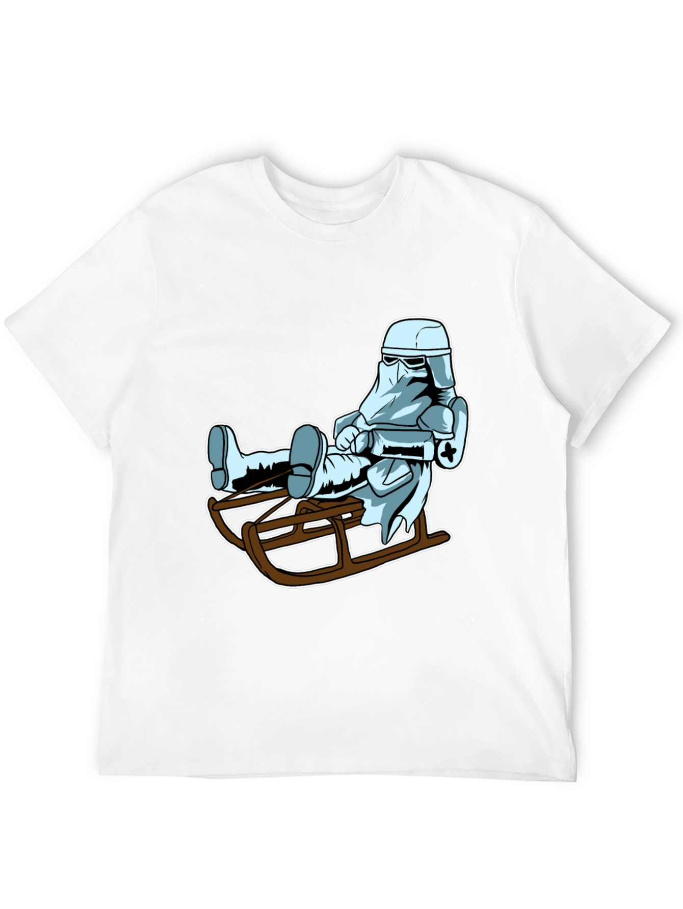 Cool Stormtrooper Sledding Graphic Tee