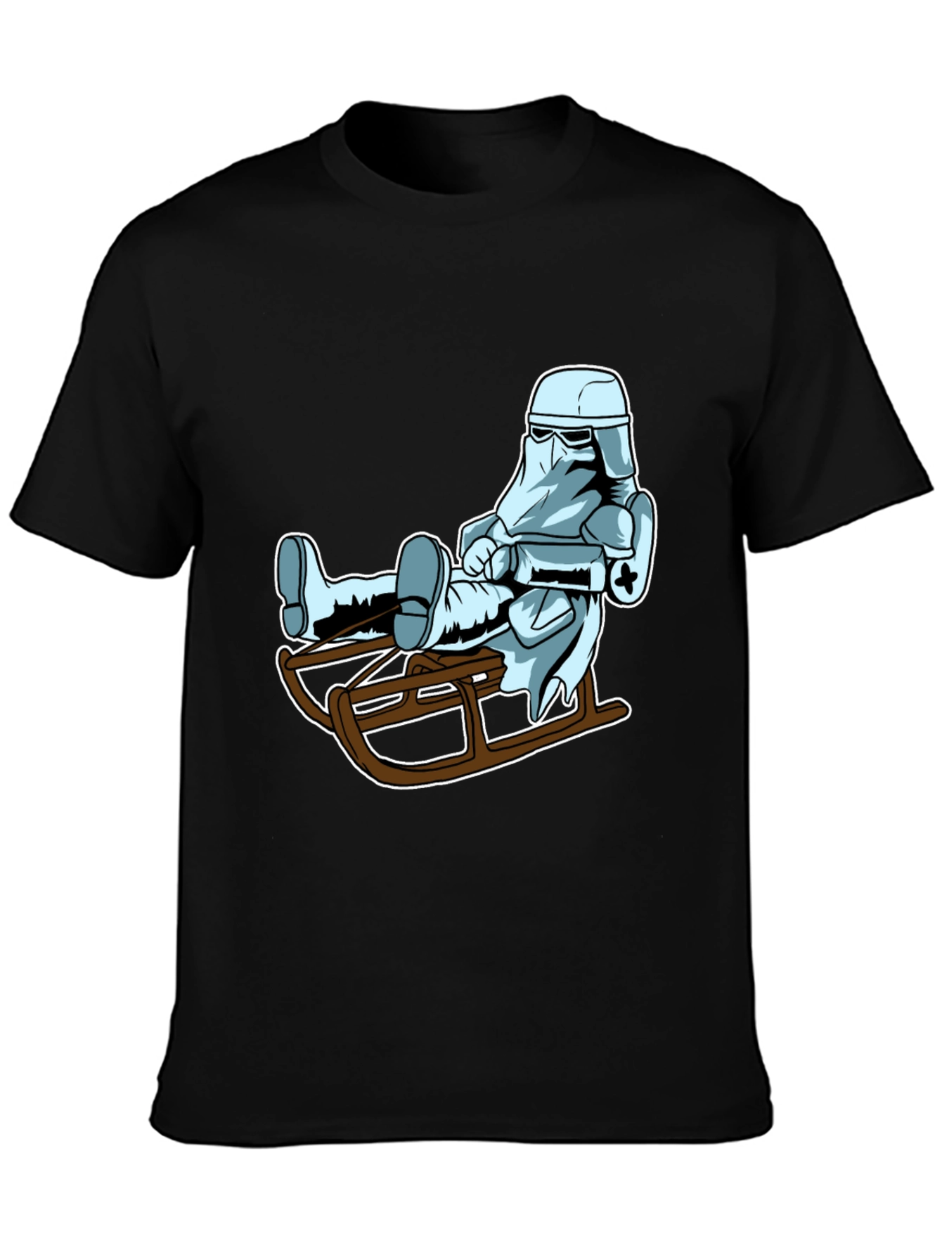 Cool Stormtrooper Sledding Graphic Tee