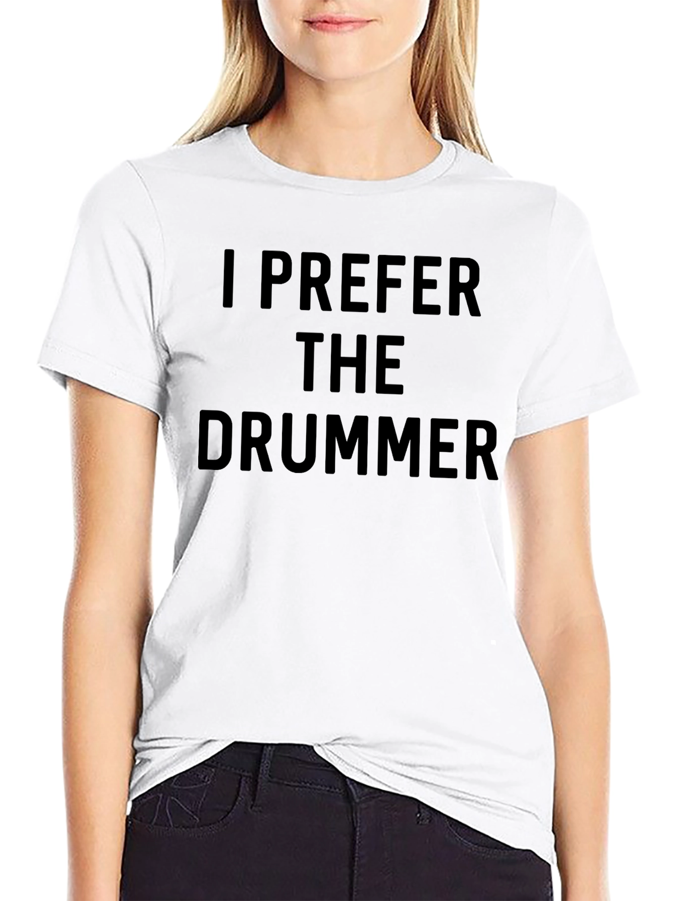 I Prefer the Drummer Graphic Tee - Black