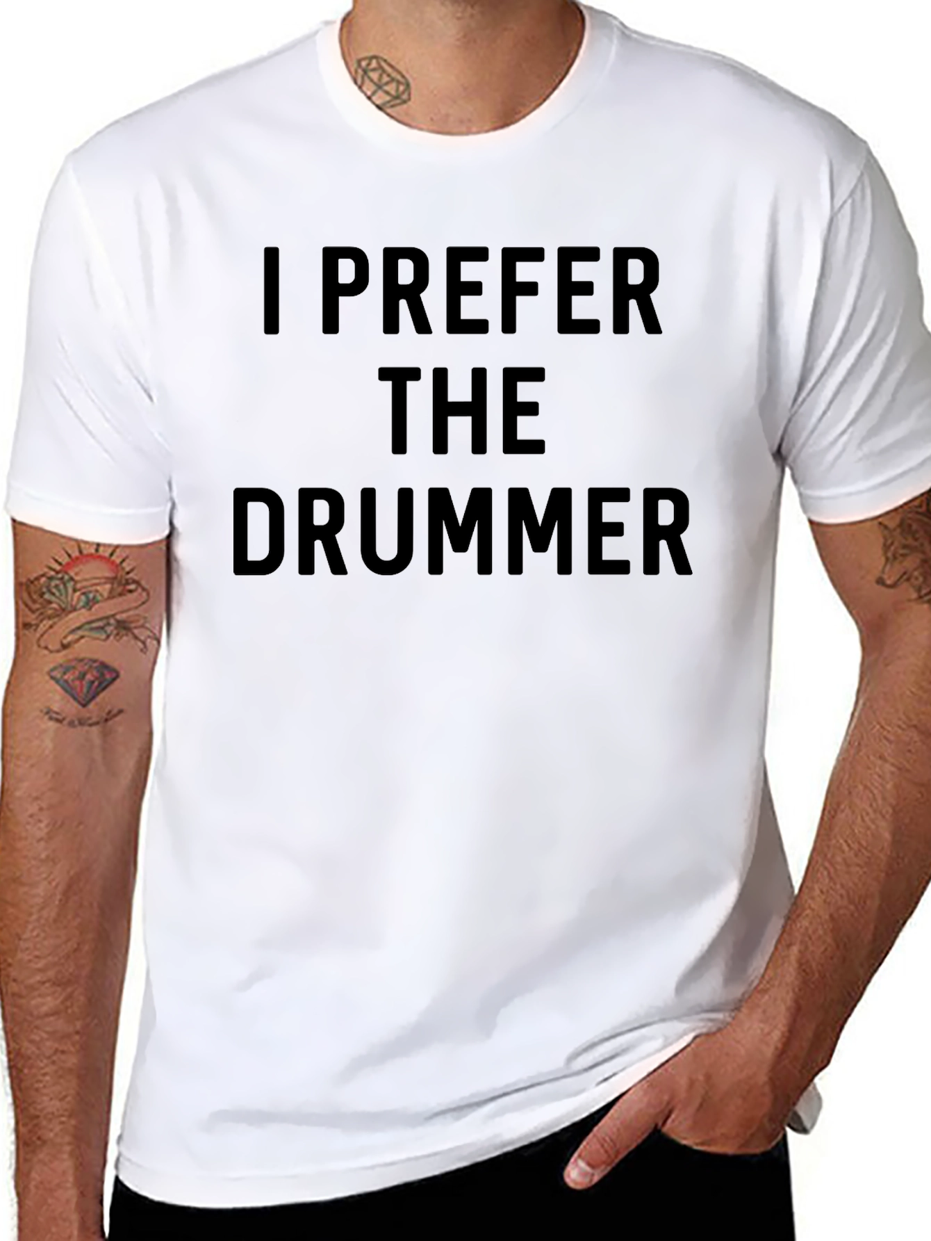I Prefer the Drummer Graphic Tee - Black
