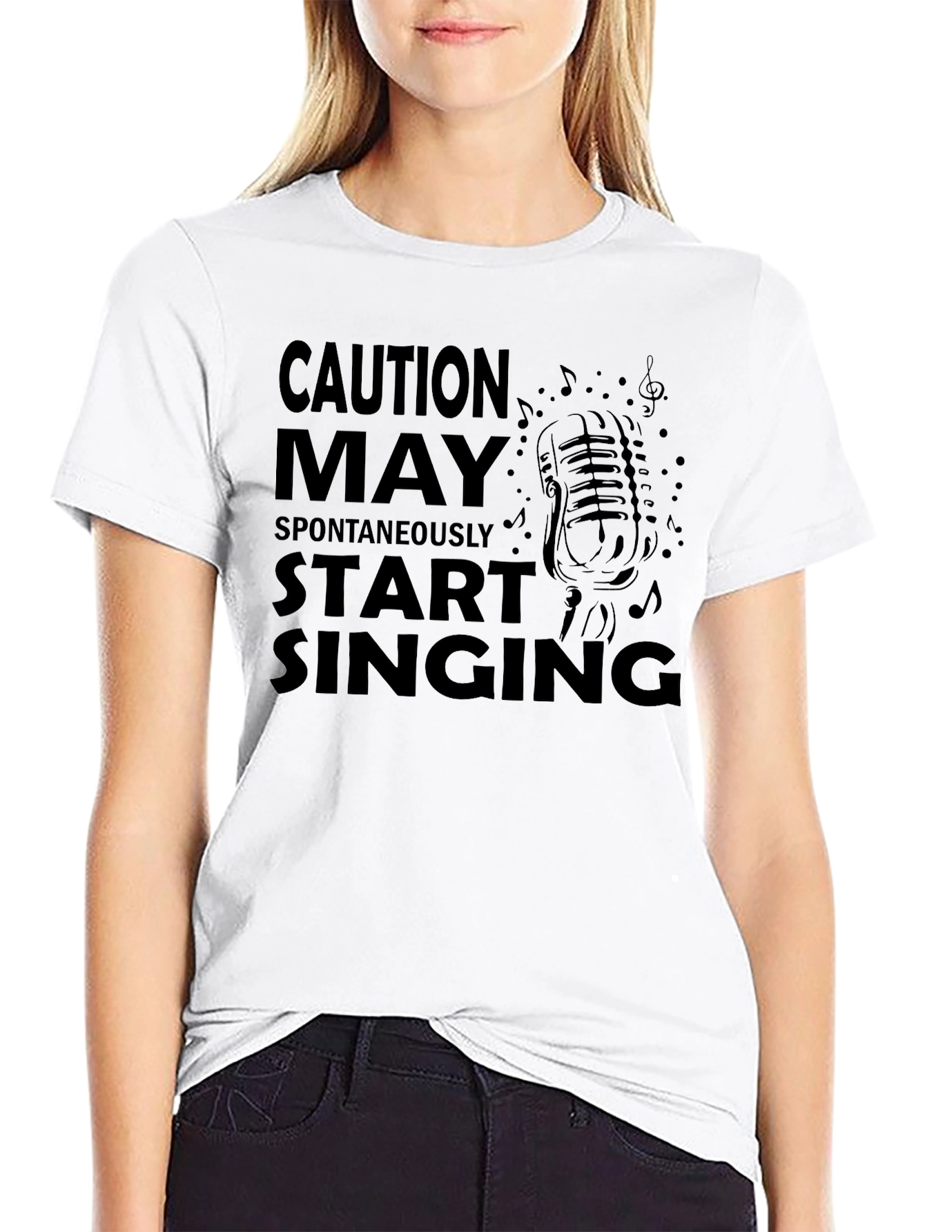 Caution May Spontaneously Start Singing T-Shirt