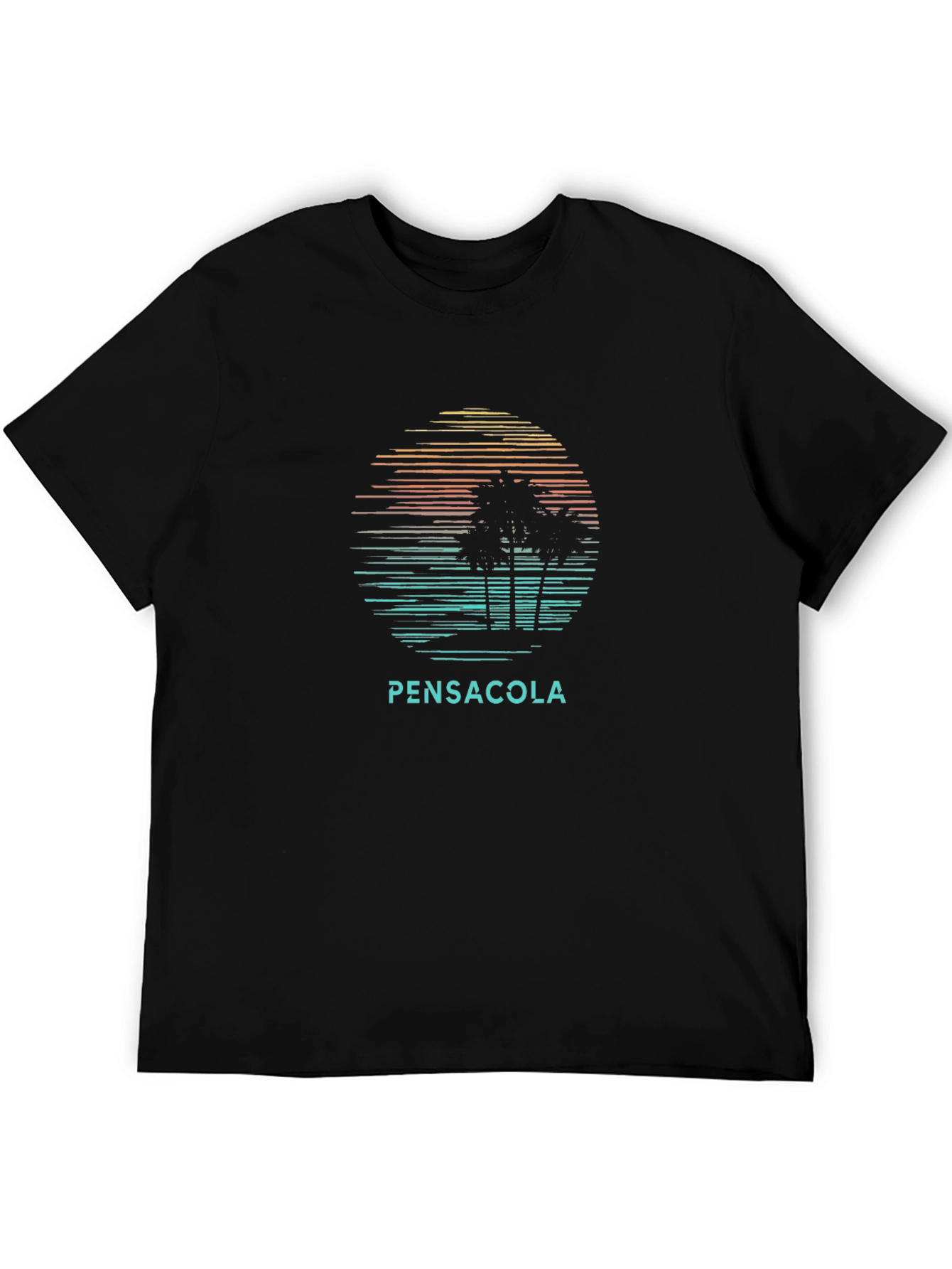 Pensacola Palm Sunset Graphic Tee - Soft Cotton Blend