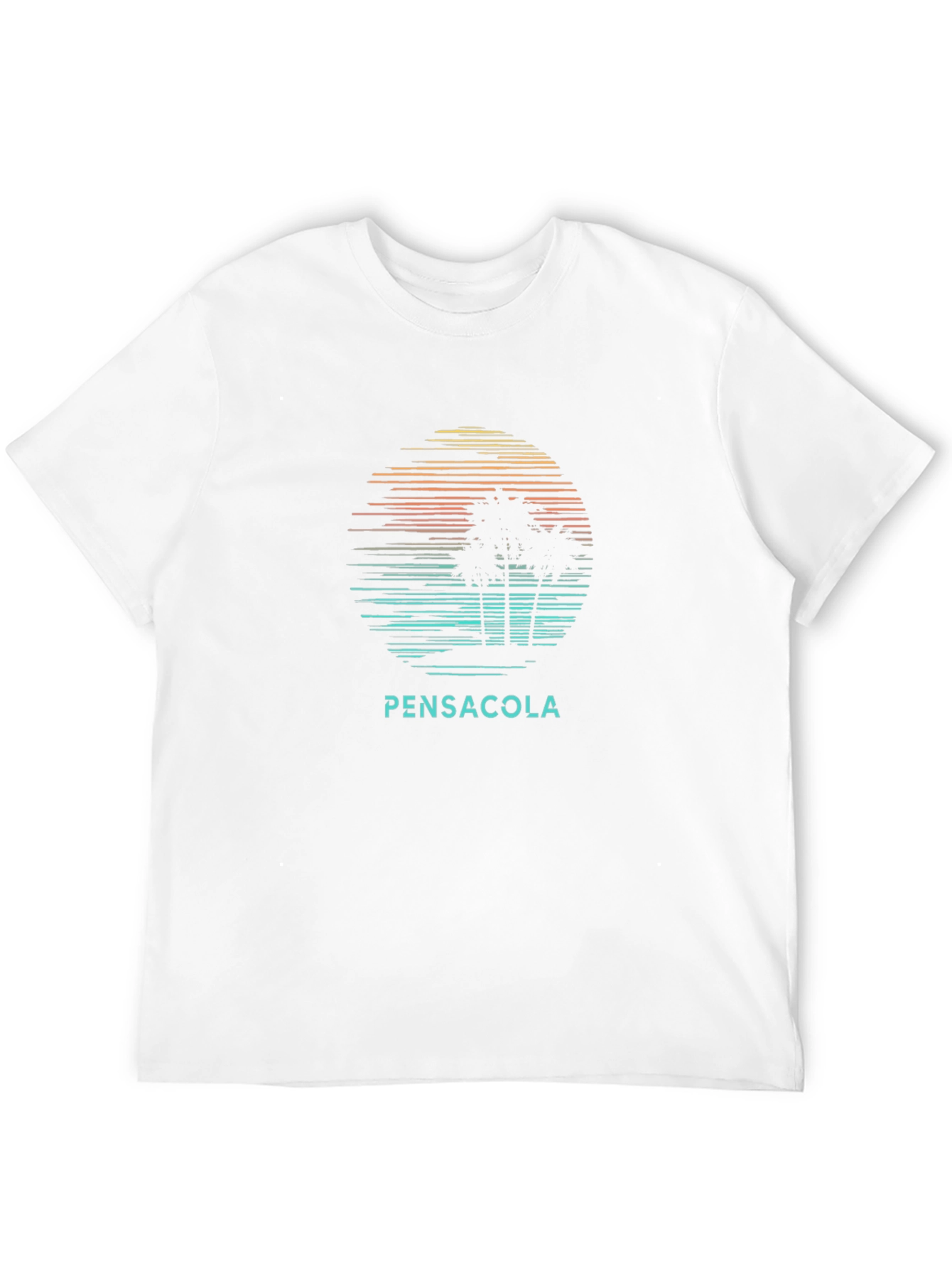 Pensacola Palm Sunset Graphic Tee - Soft Cotton Blend
