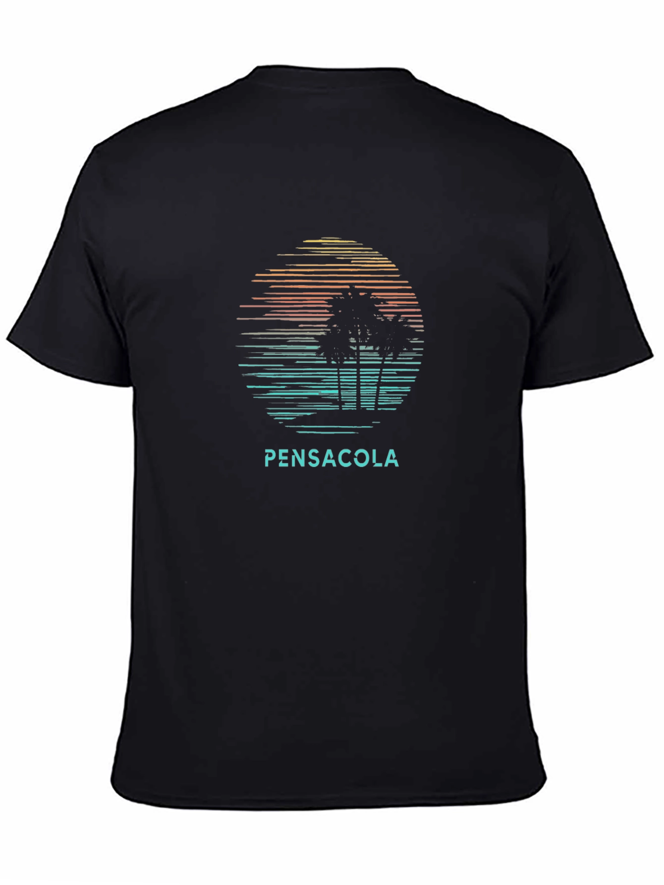 Pensacola Palm Sunset Graphic Tee - Soft Cotton Blend