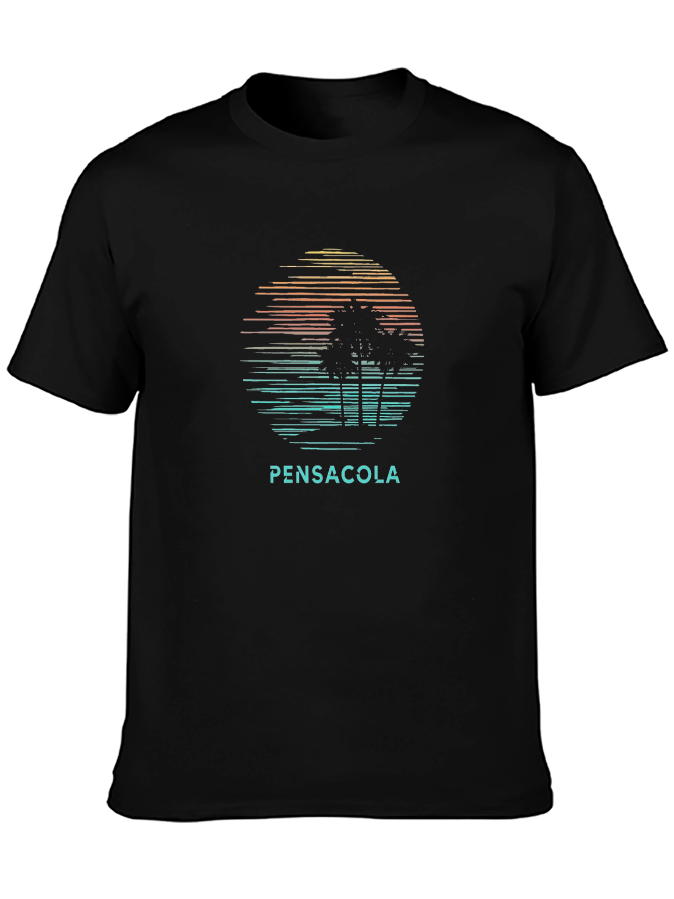 Pensacola Palm Sunset Graphic Tee - Soft Cotton Blend