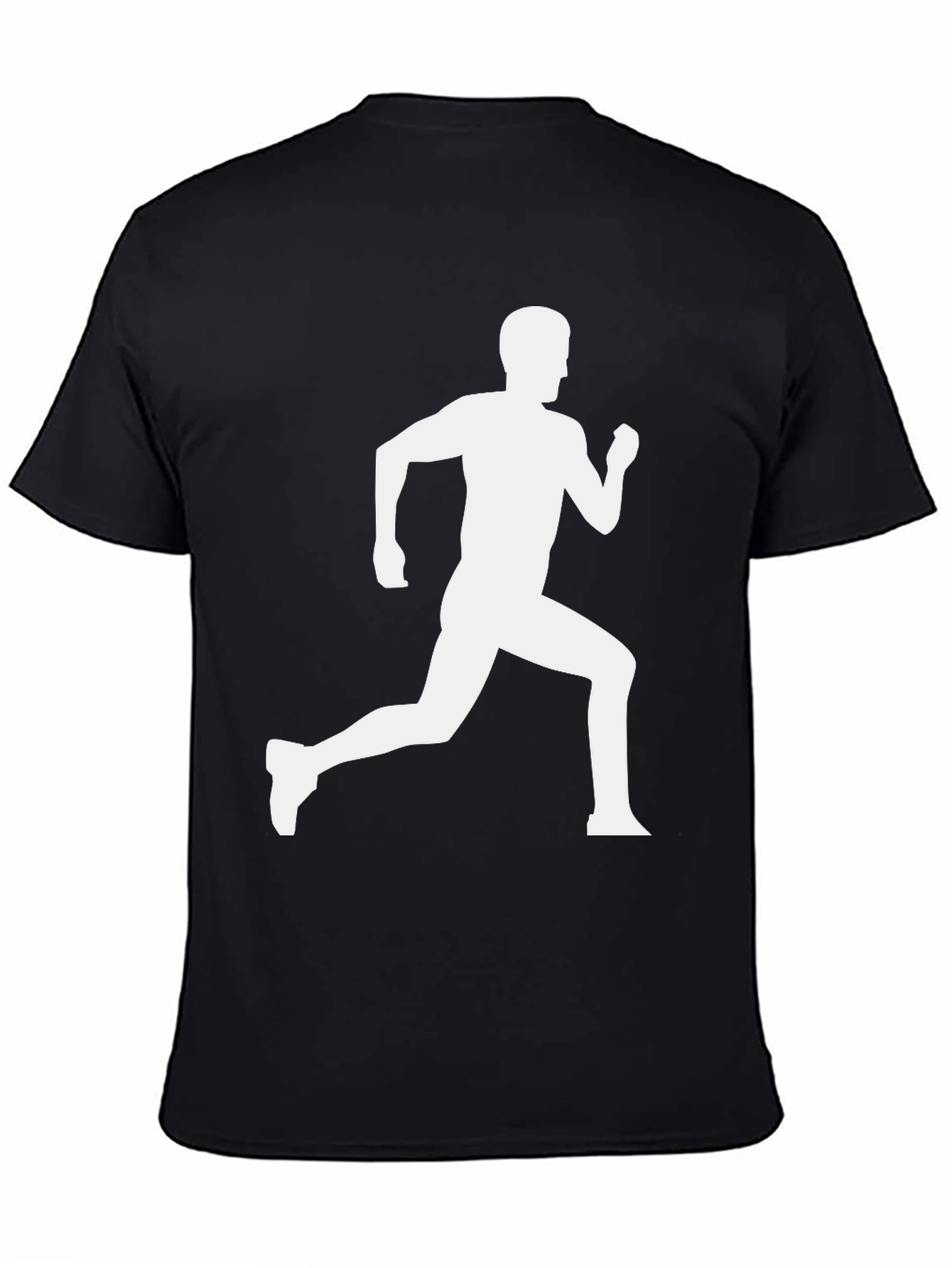 Runner Graphic Tee - Black Cotton T-Shirt
