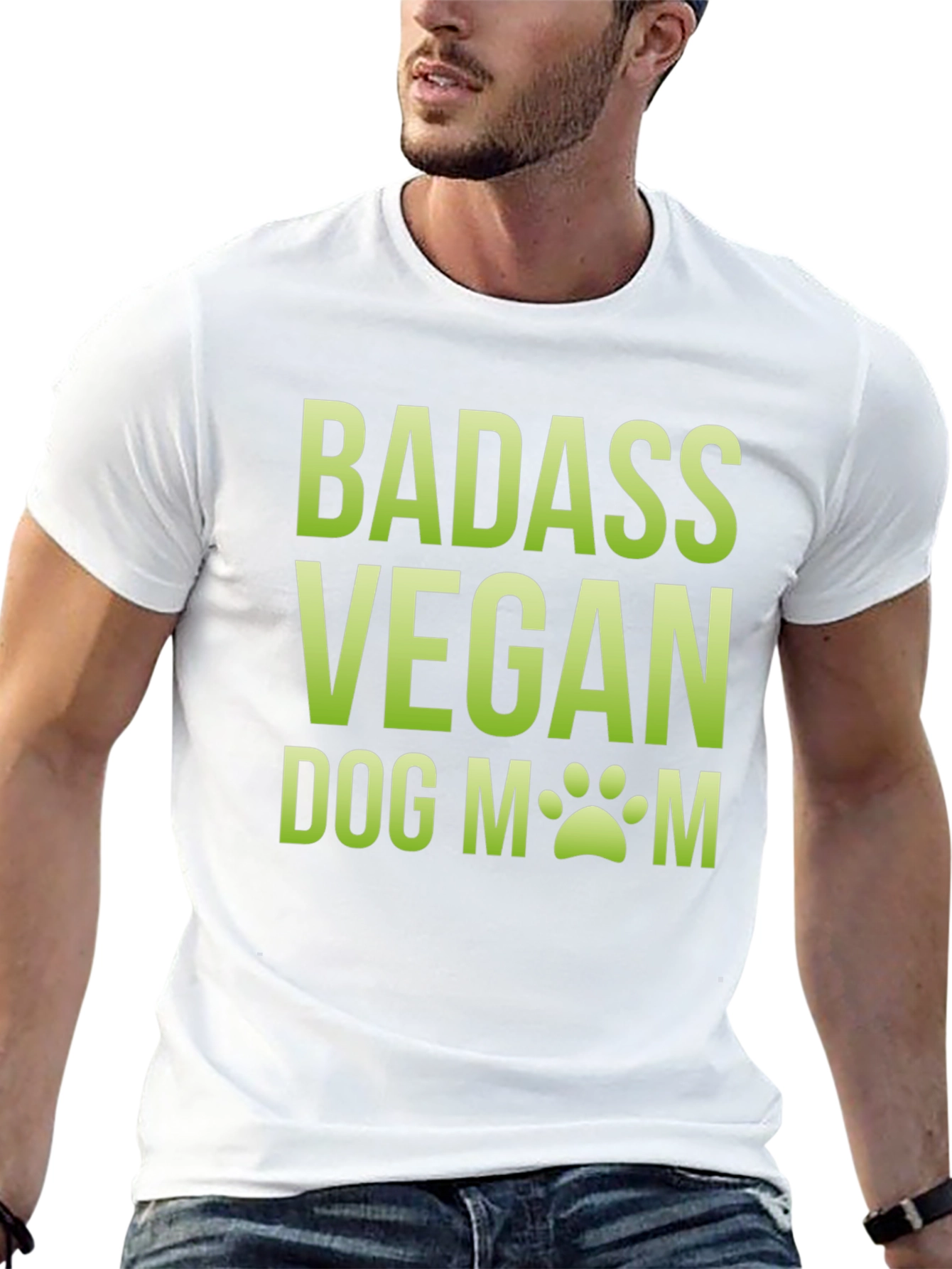 Badass Vegan Dog Mom T-Shirt - Black