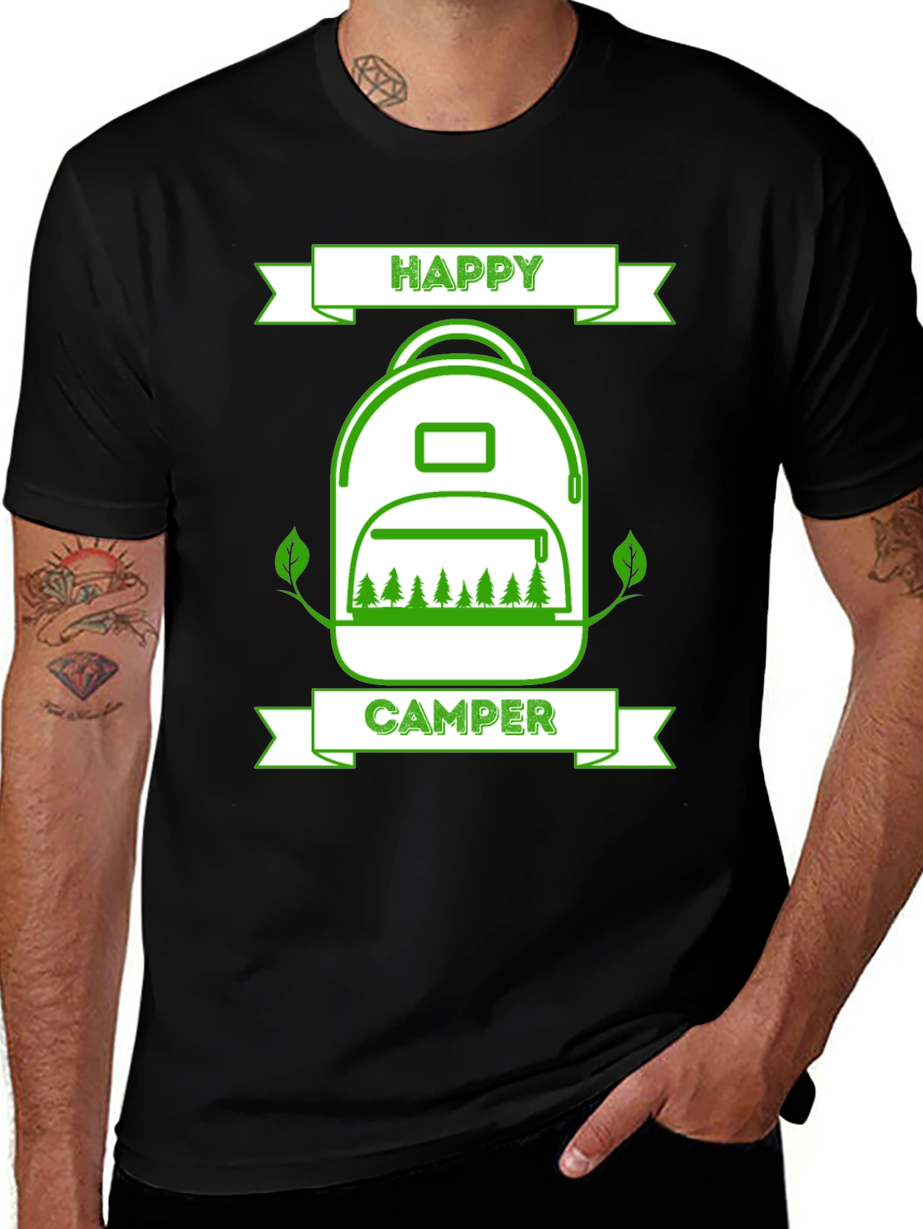 Happy Camper T-Shirt: Outdoor Adventure Apparel