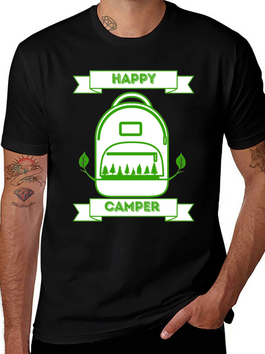 Happy Camper T-Shirt: Outdoor Adventure Apparel