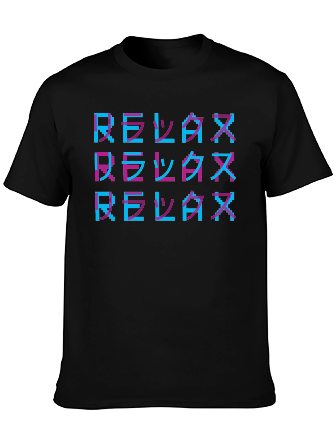 Relax Pixelated T-Shirt - Retro Gaming Style Tee